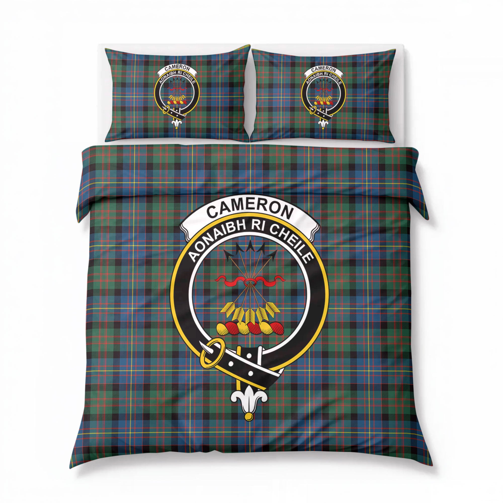 Cameron of Erracht Ancient Tartan Crest Bedding Set
