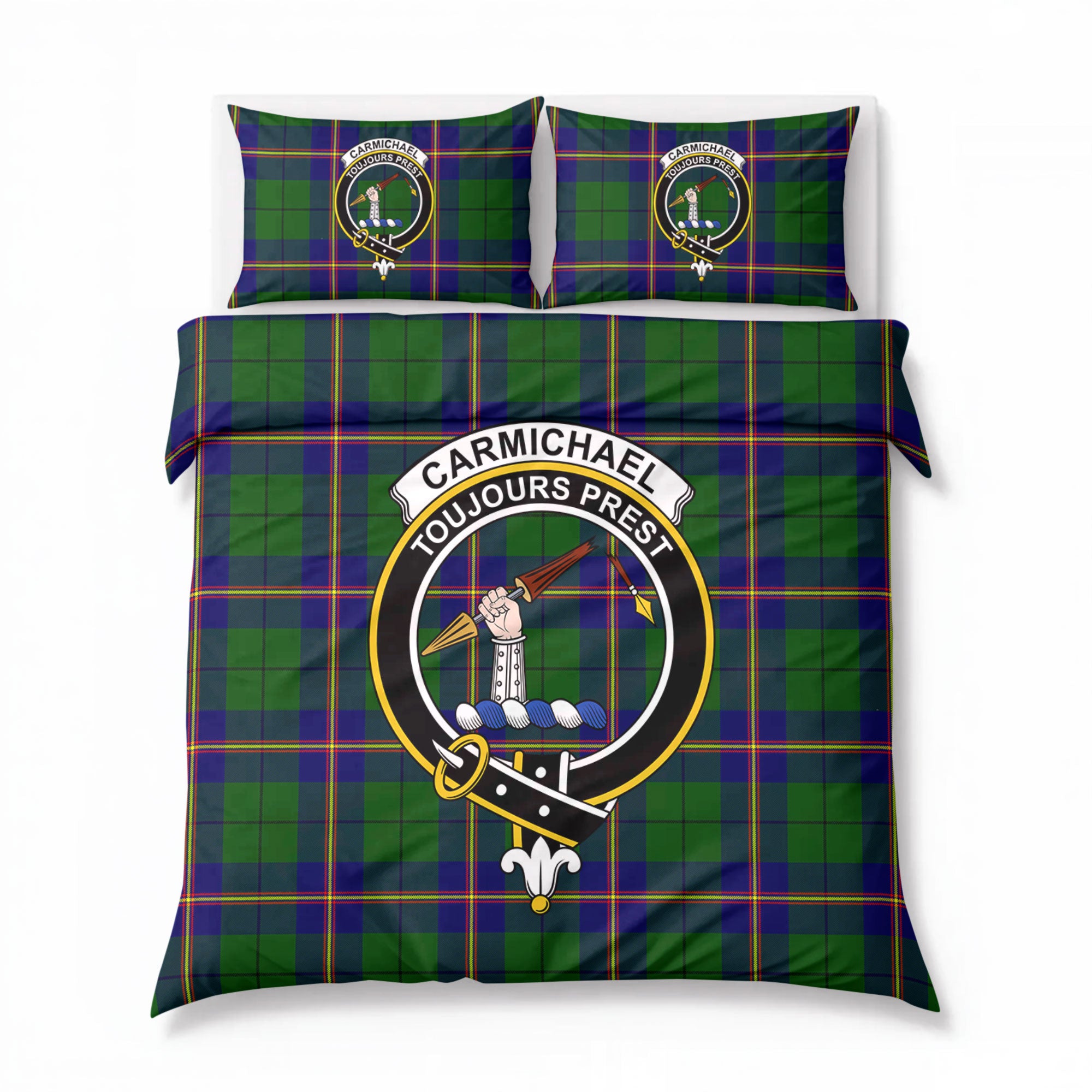 Carmichael Modern Tartan Crest Bedding Set