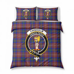 Chisholm Hunting Modern Tartan Crest Bedding Set