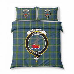 Clelland Tartan Crest Bedding Set