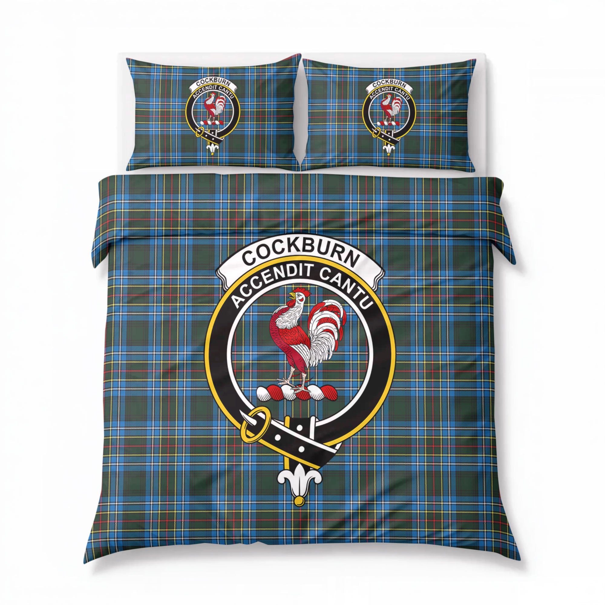 Cockburn Modern Tartan Crest Bedding Set