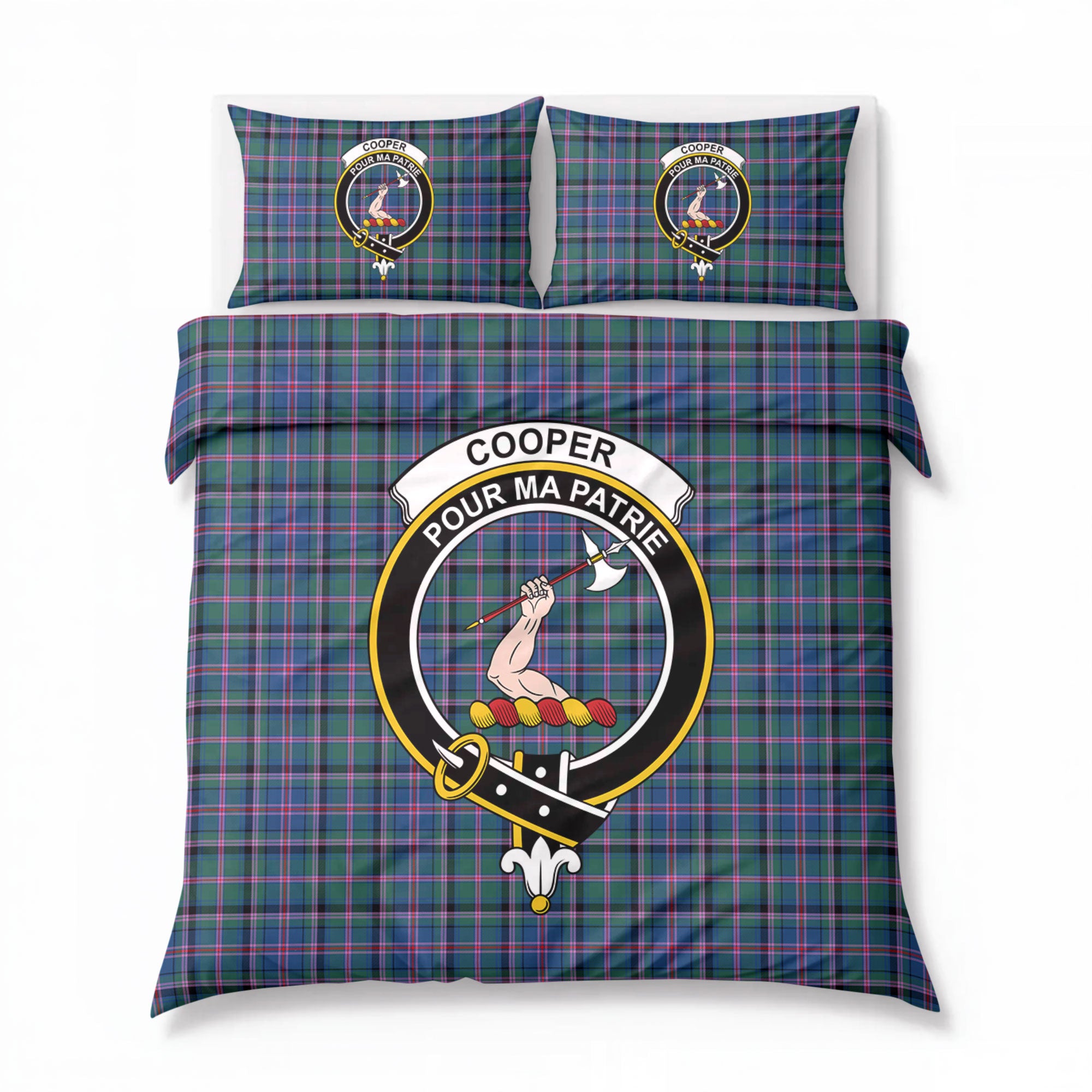 Cooper Ancient Tartan Crest Bedding Set
