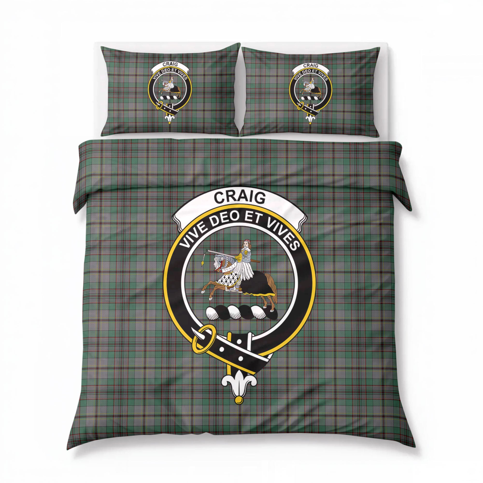 Craig Tartan Crest Bedding Set
