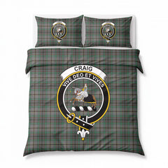Craig Tartan Crest Bedding Set