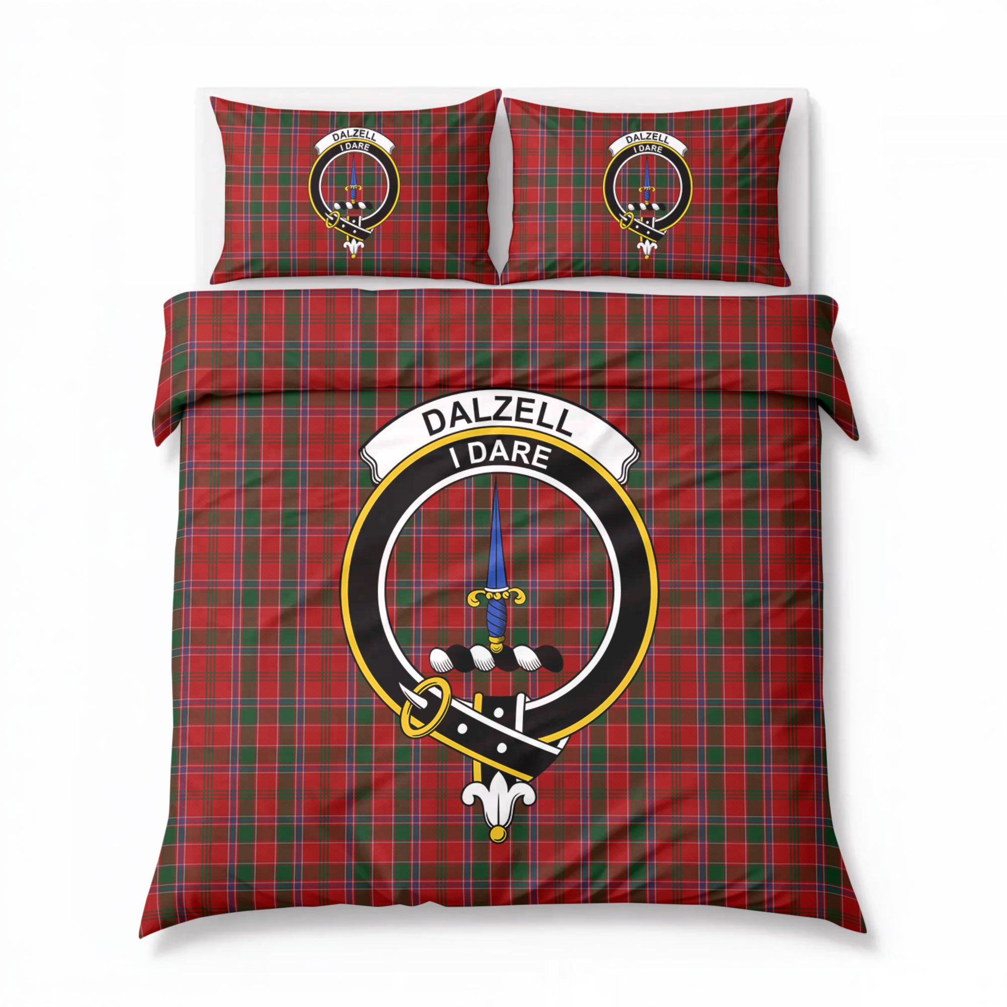 Dalzell Tartan Crest Bedding Set
