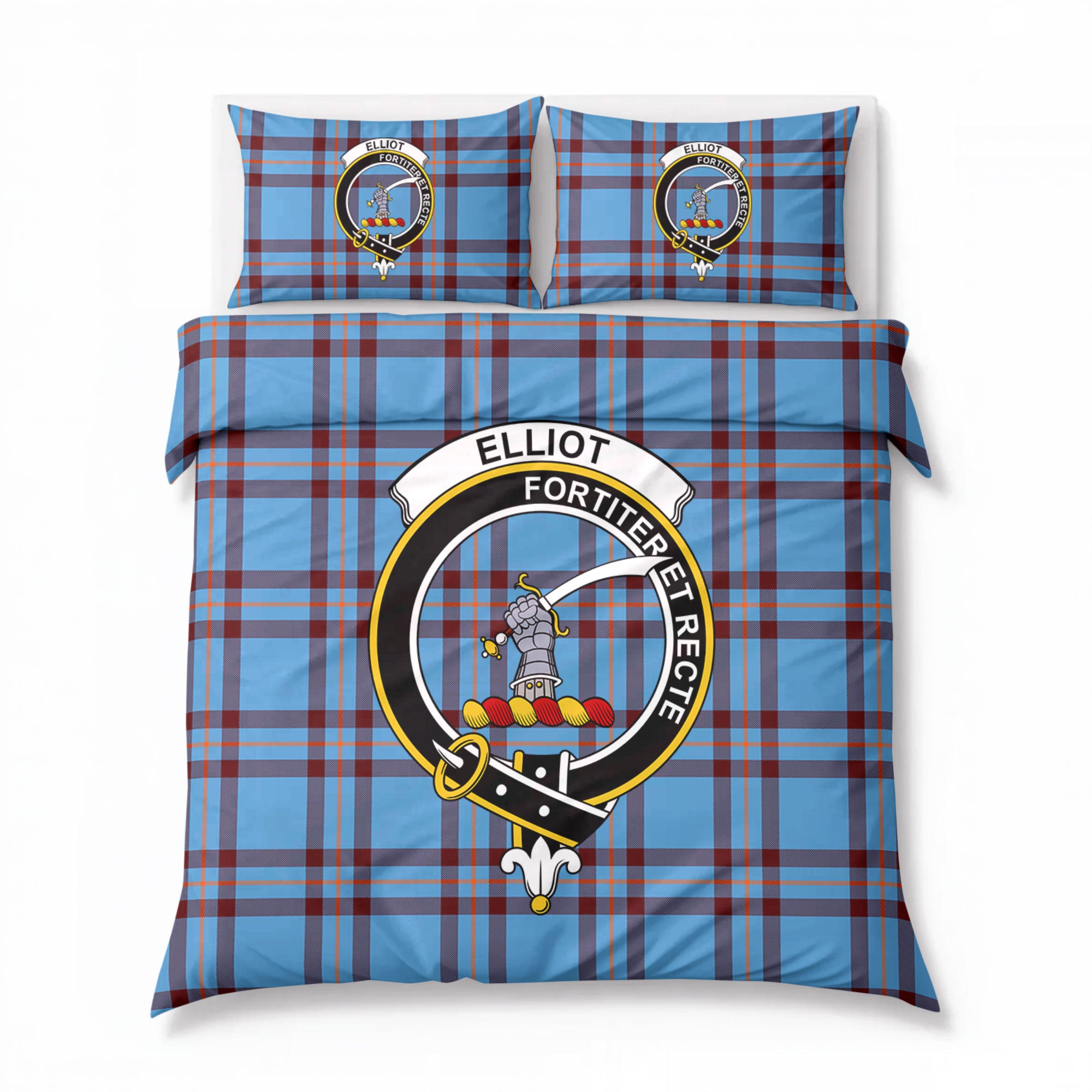 Elliot Ancient Tartan Crest Bedding Set