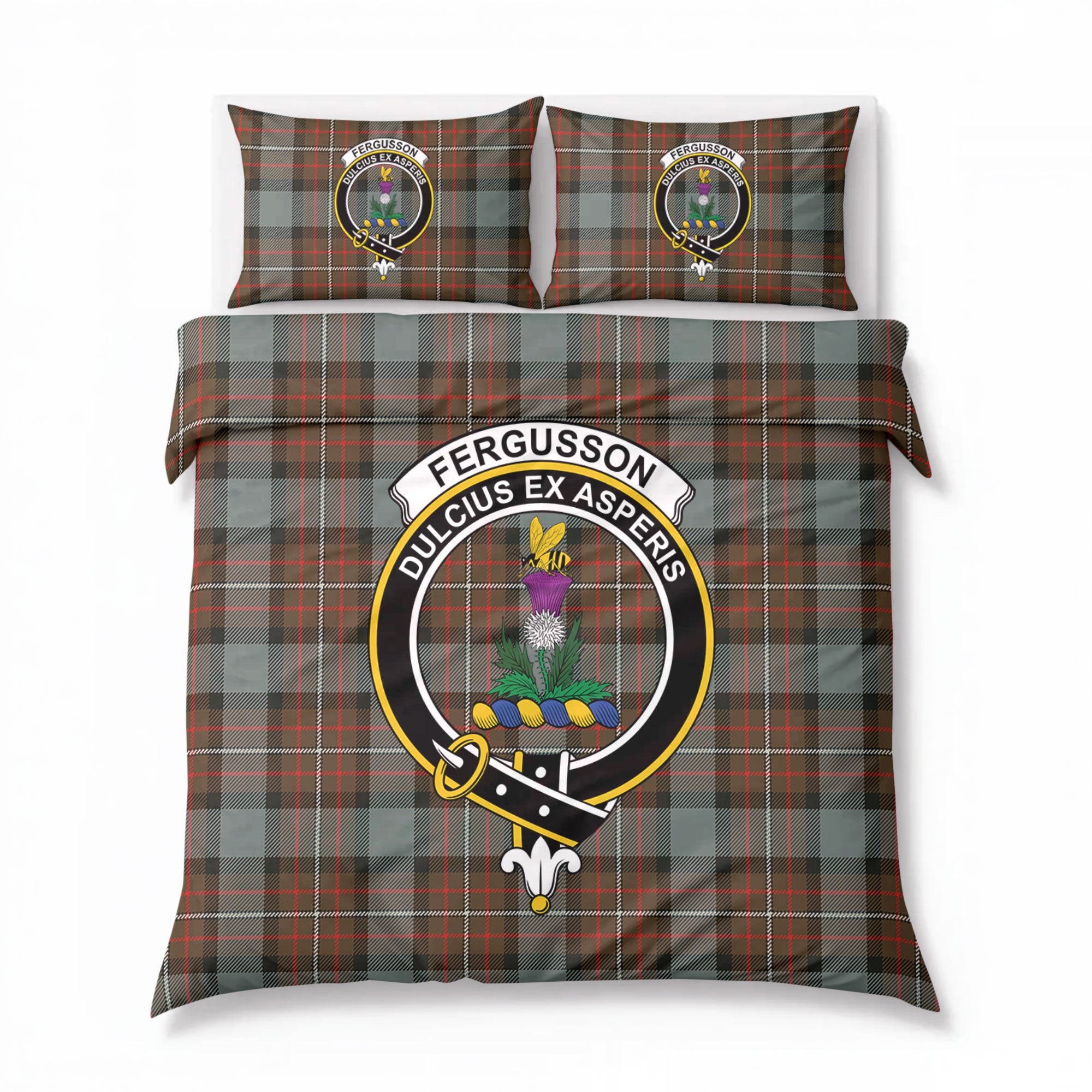 Fergusson Weathered Tartan Crest Bedding Set