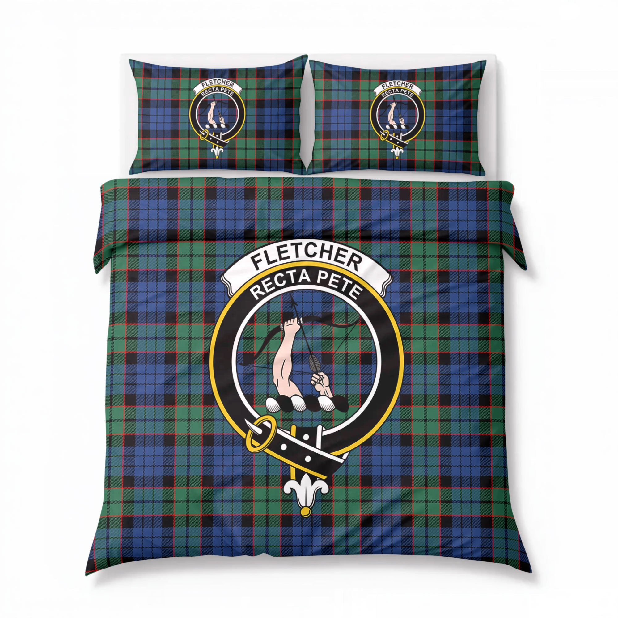 Fletcher Ancient Tartan Crest Bedding Set
