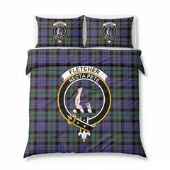 Fletcher Modern Tartan Crest Bedding Set