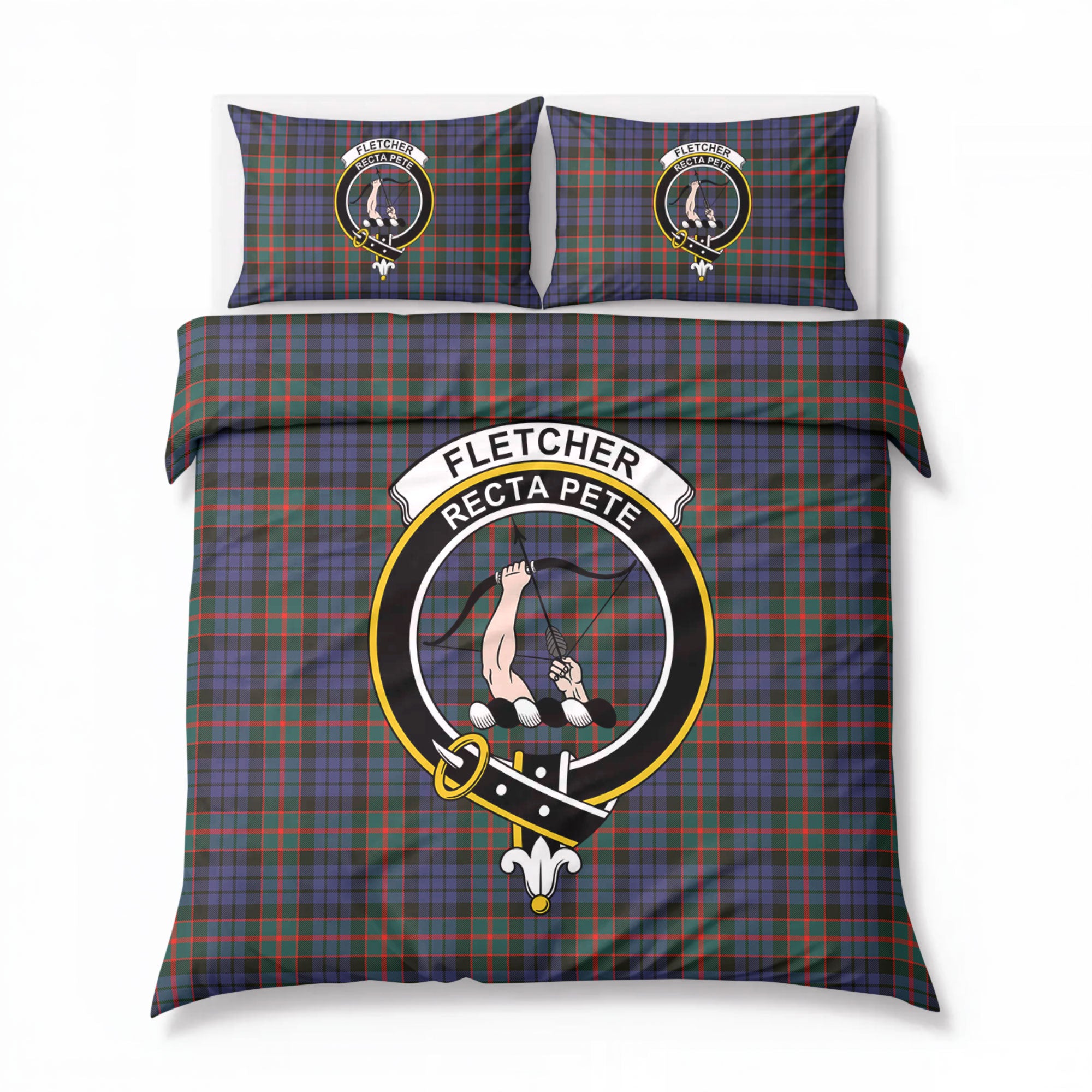 Fletcher of Dunans Tartan Crest Bedding Set