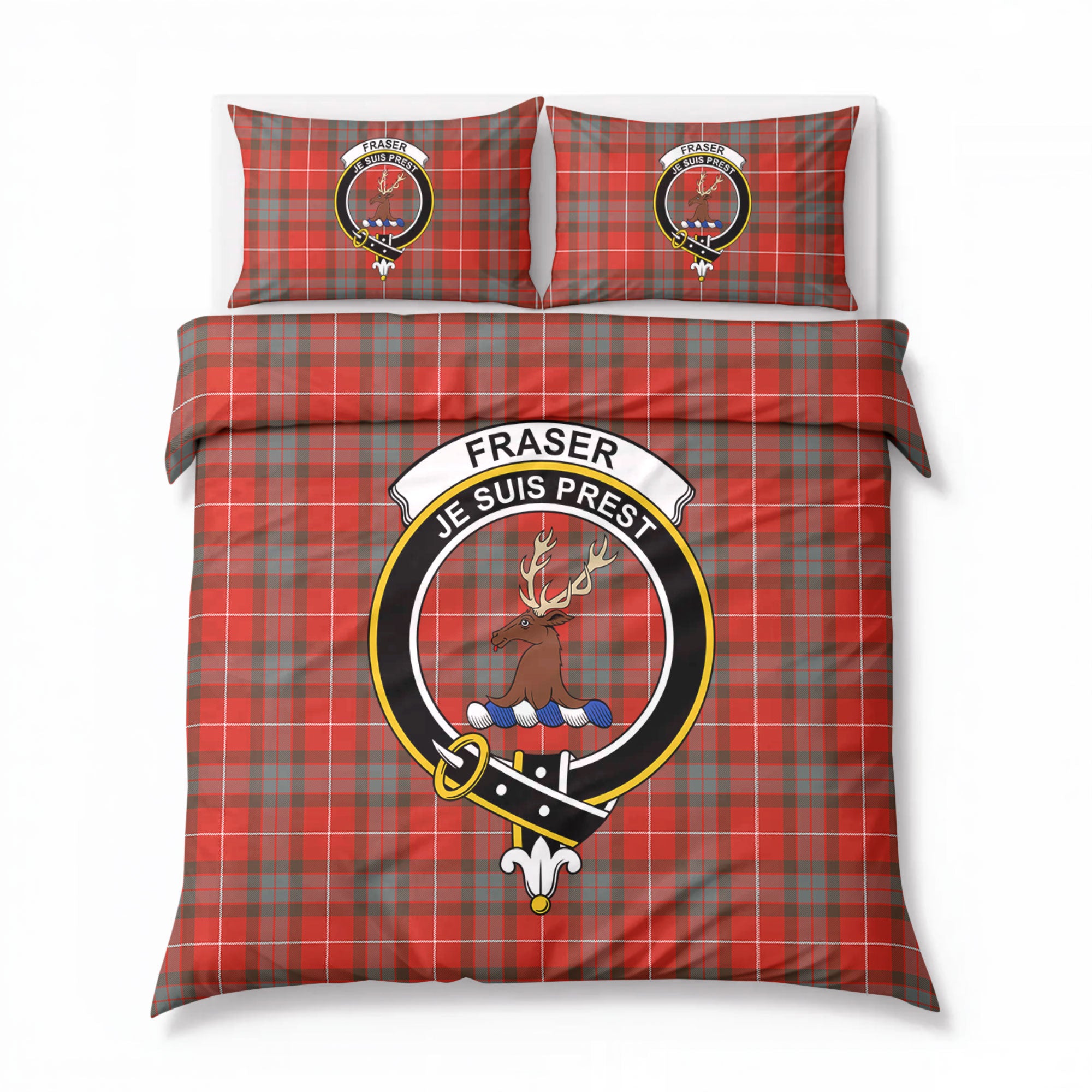 Fraser (of Lovat) Weathered Tartan Crest Bedding Set