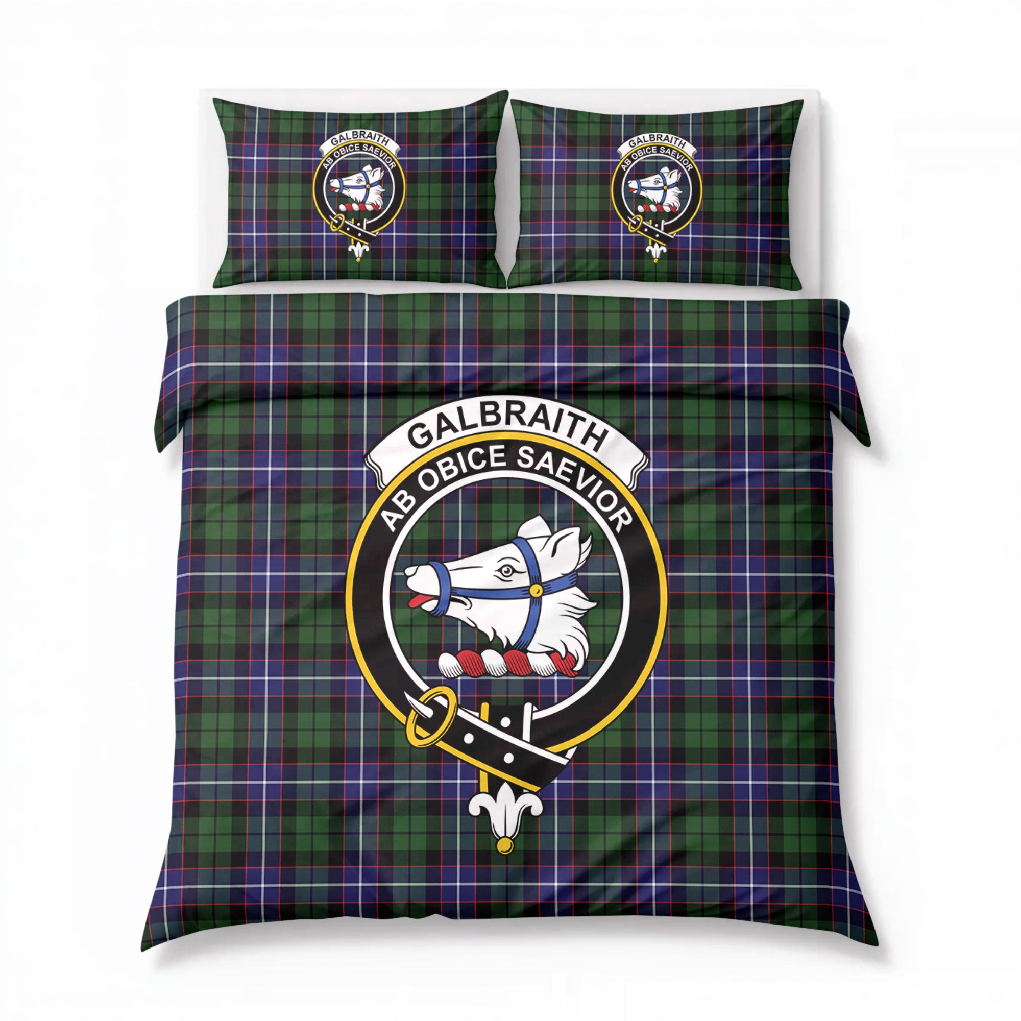 Galbraith Modern Tartan Crest Bedding Set