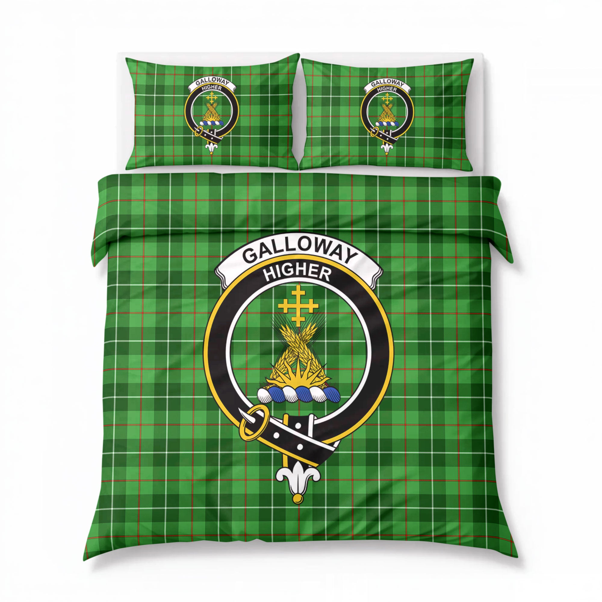 Galloway District Tartan Crest Bedding Set