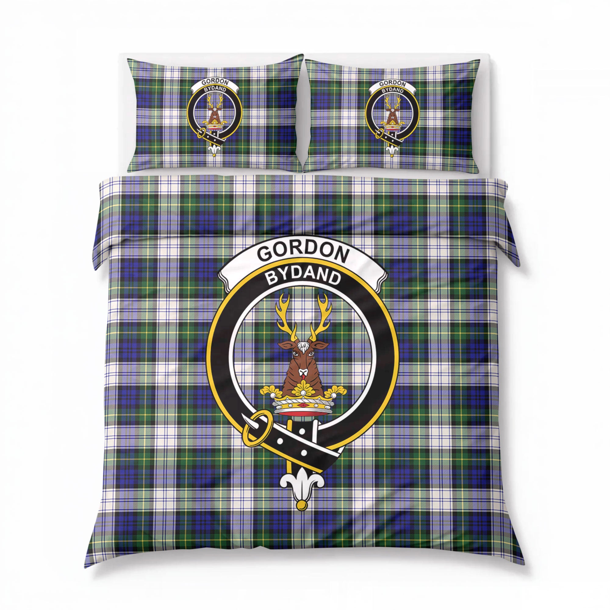 Gordon Dress Modern Tartan Crest Bedding Set