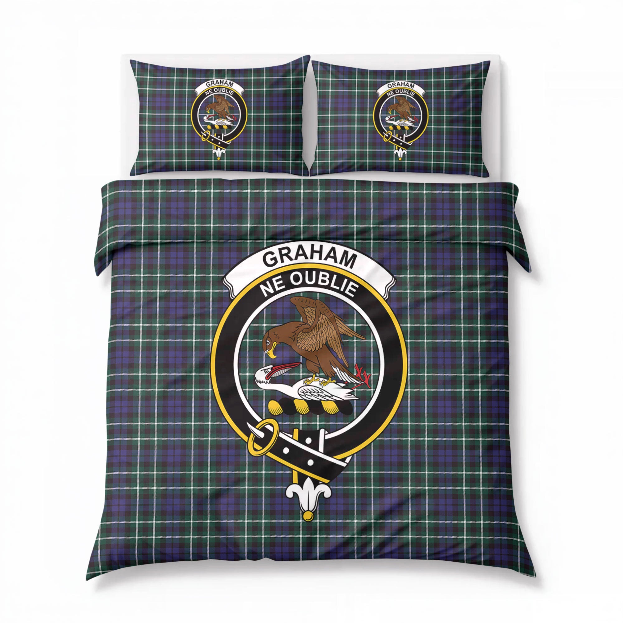 Graham of Montrose Modern Tartan Crest Bedding Set