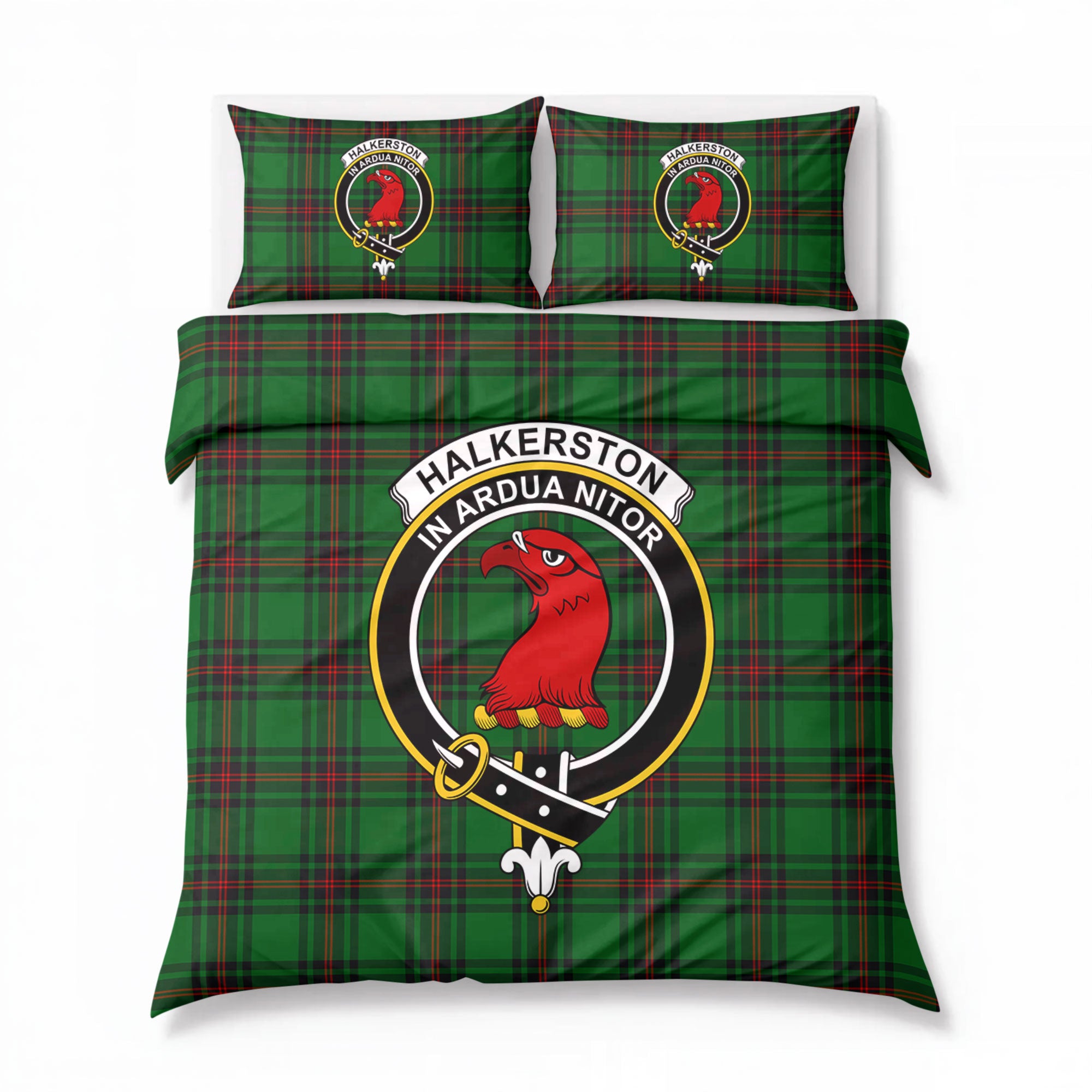 Halkerston Tartan Crest Bedding Set