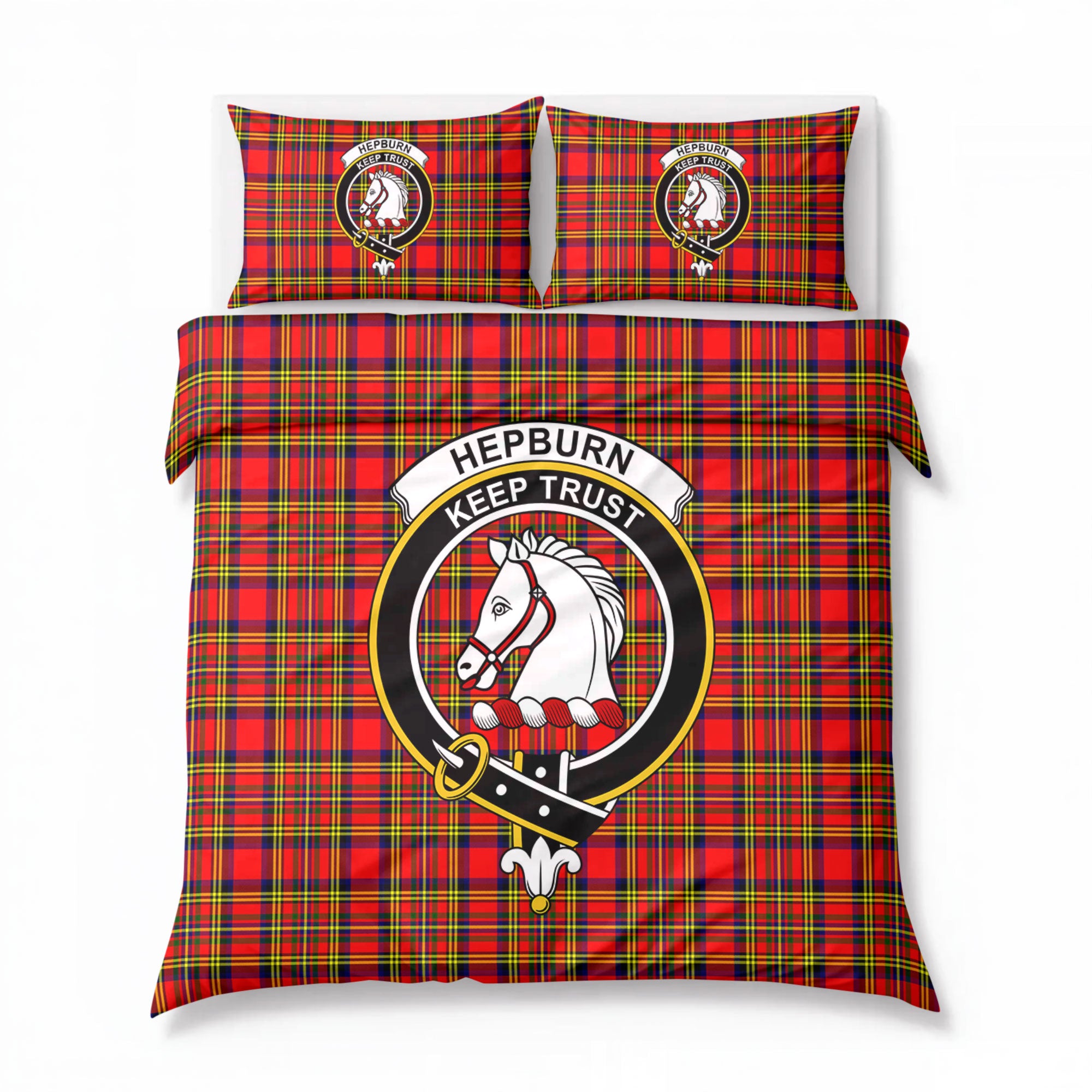 Hepburn Tartan Crest Bedding Set