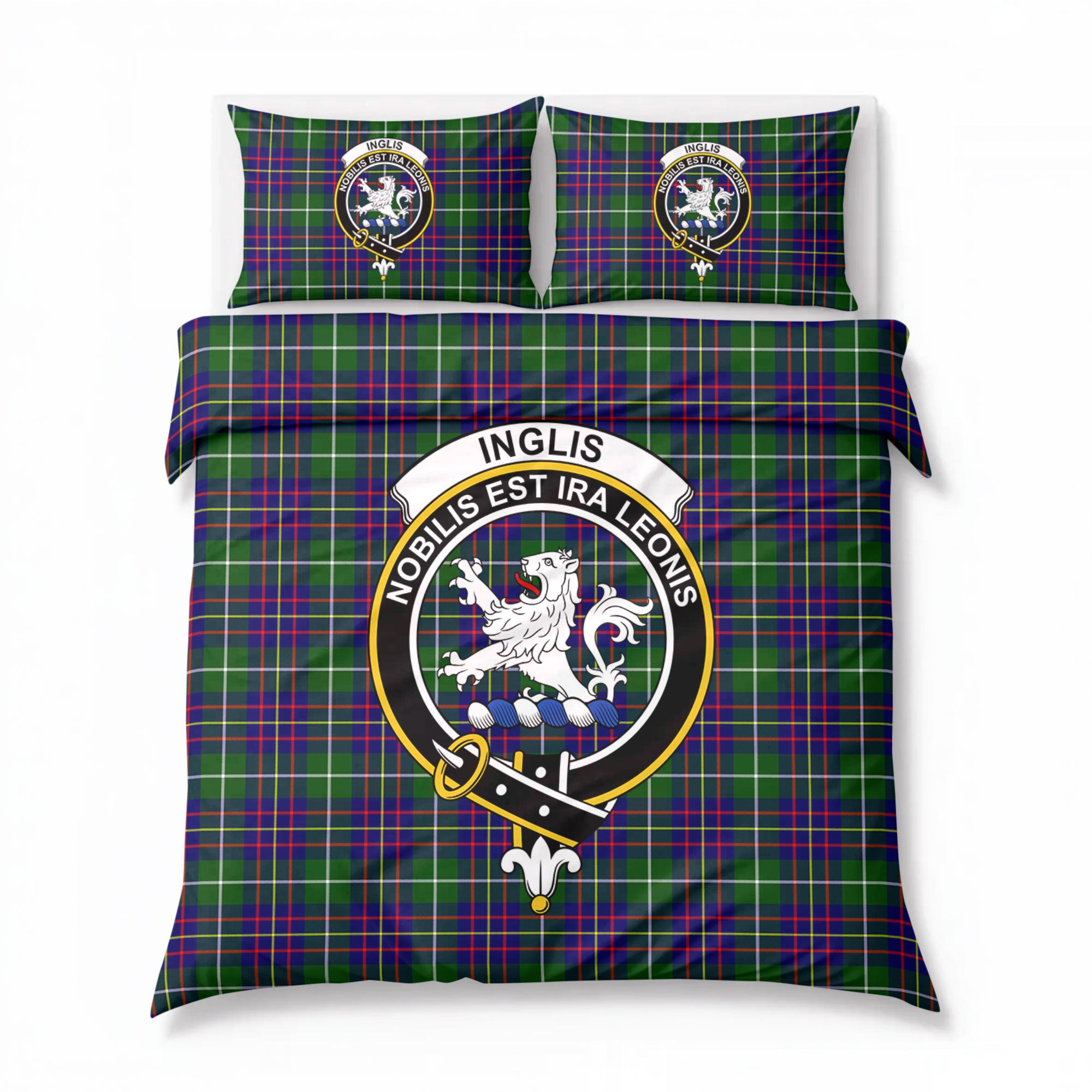 Inglis Modern Tartan Crest Bedding Set