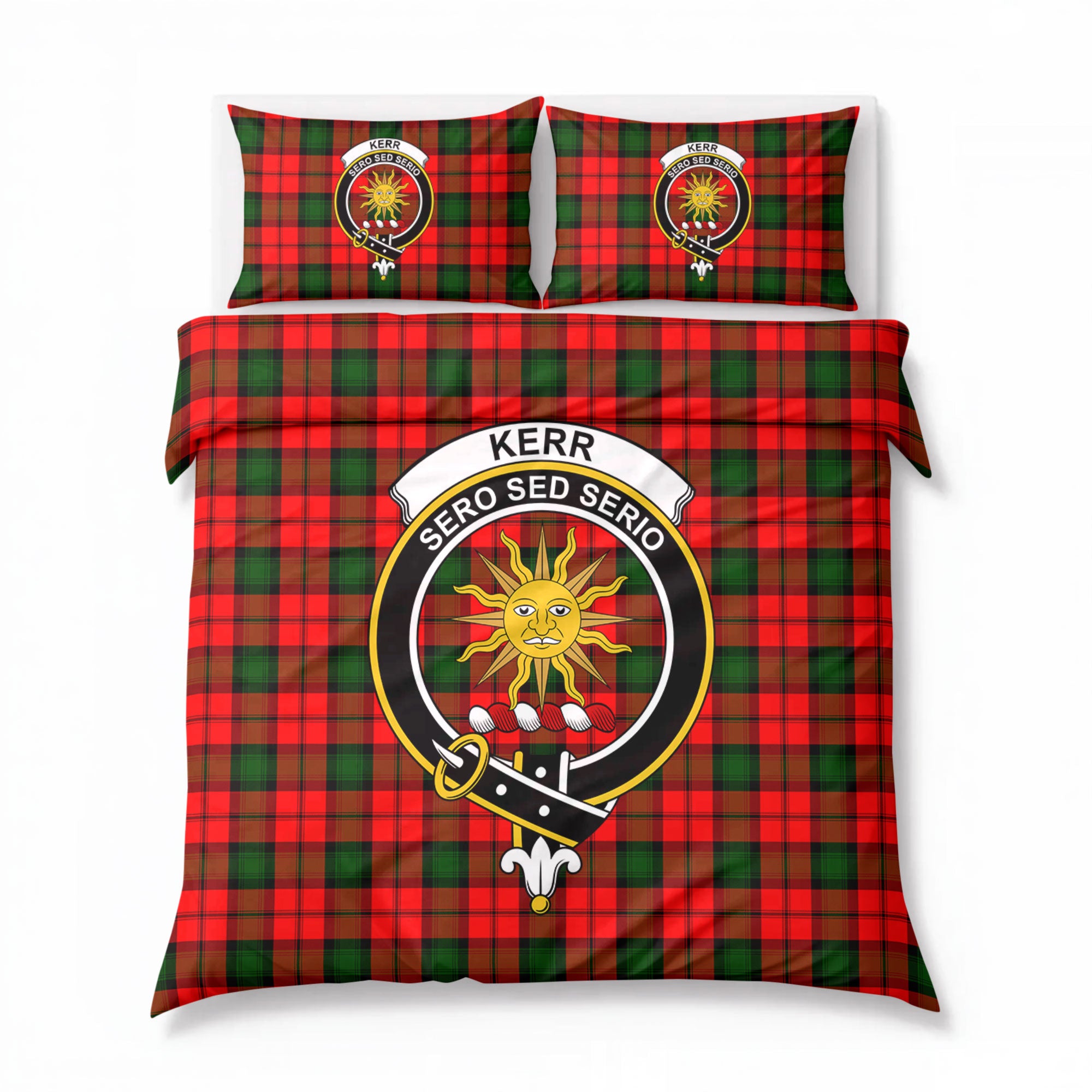 Kerr Modern Tartan Crest Bedding Set