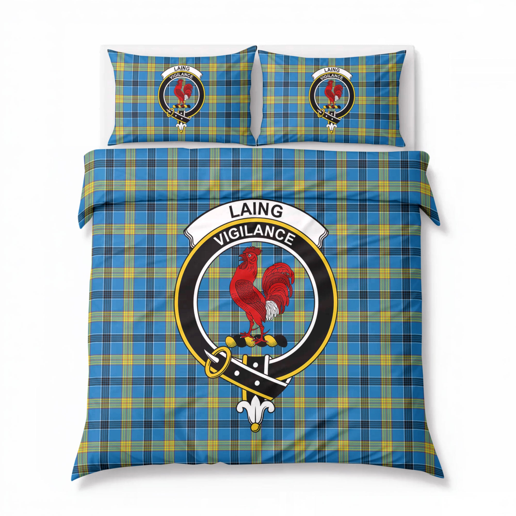 Laing Tartan Crest Bedding Set