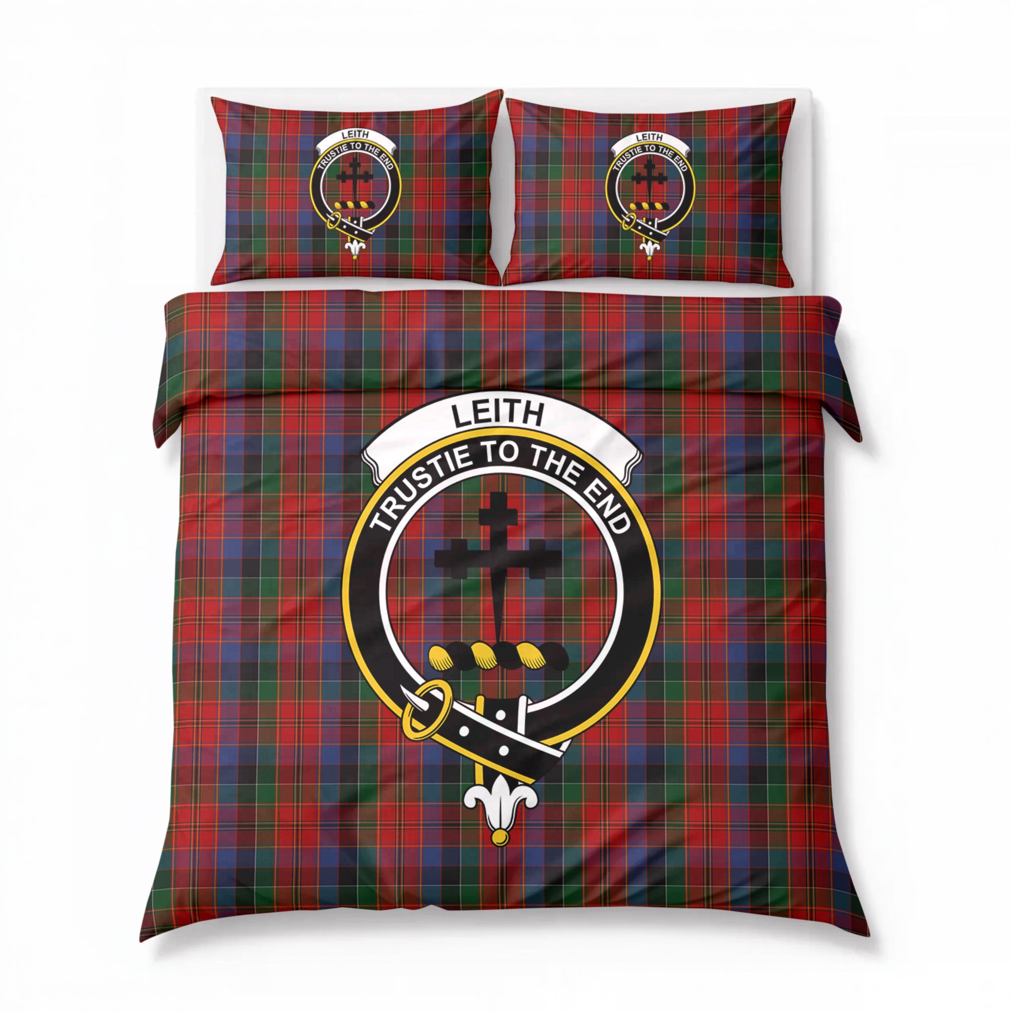 Leith Tartan Crest Bedding Set