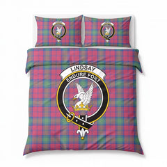 Lindsay Ancient Tartan Crest Bedding Set