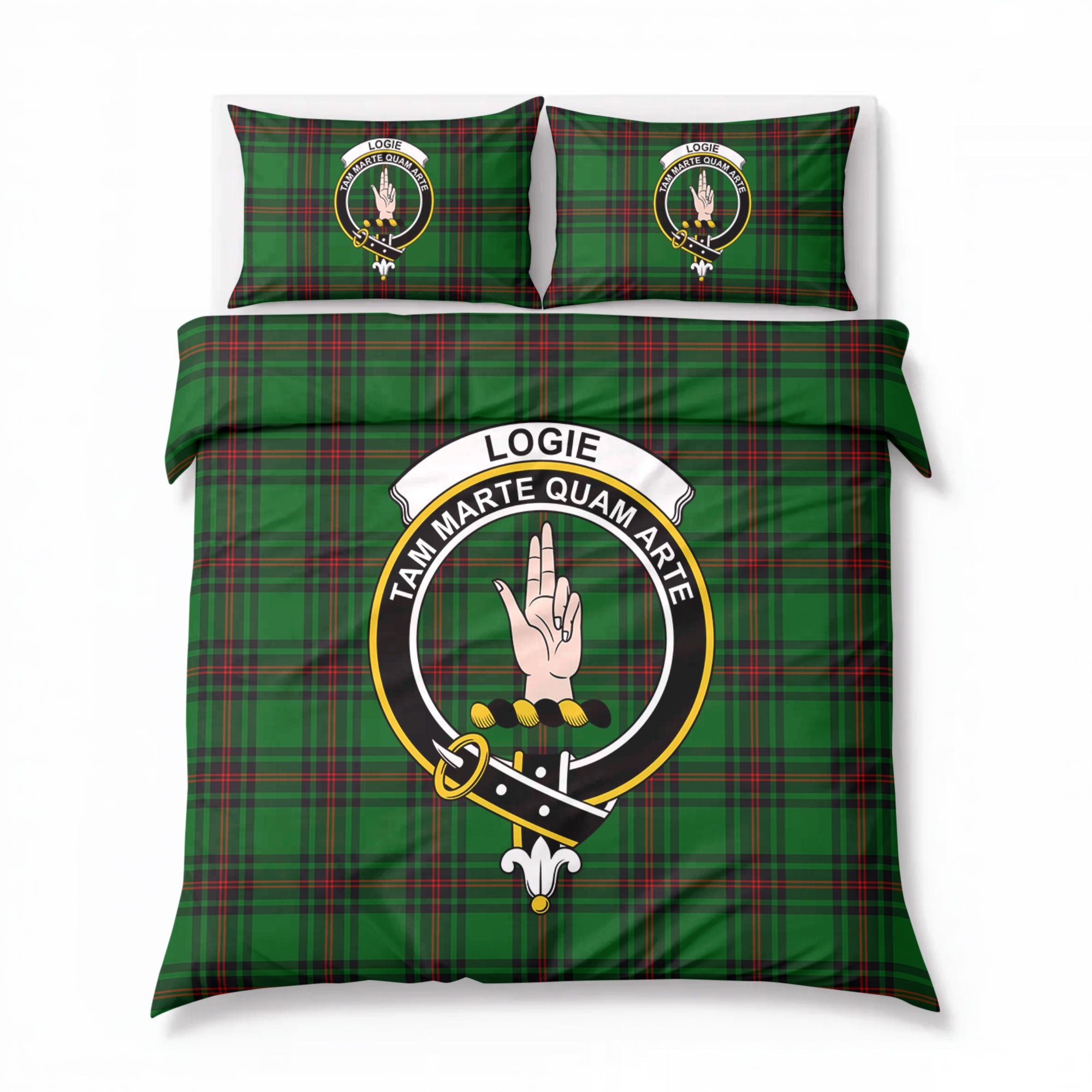 Logie Tartan Crest Bedding Set