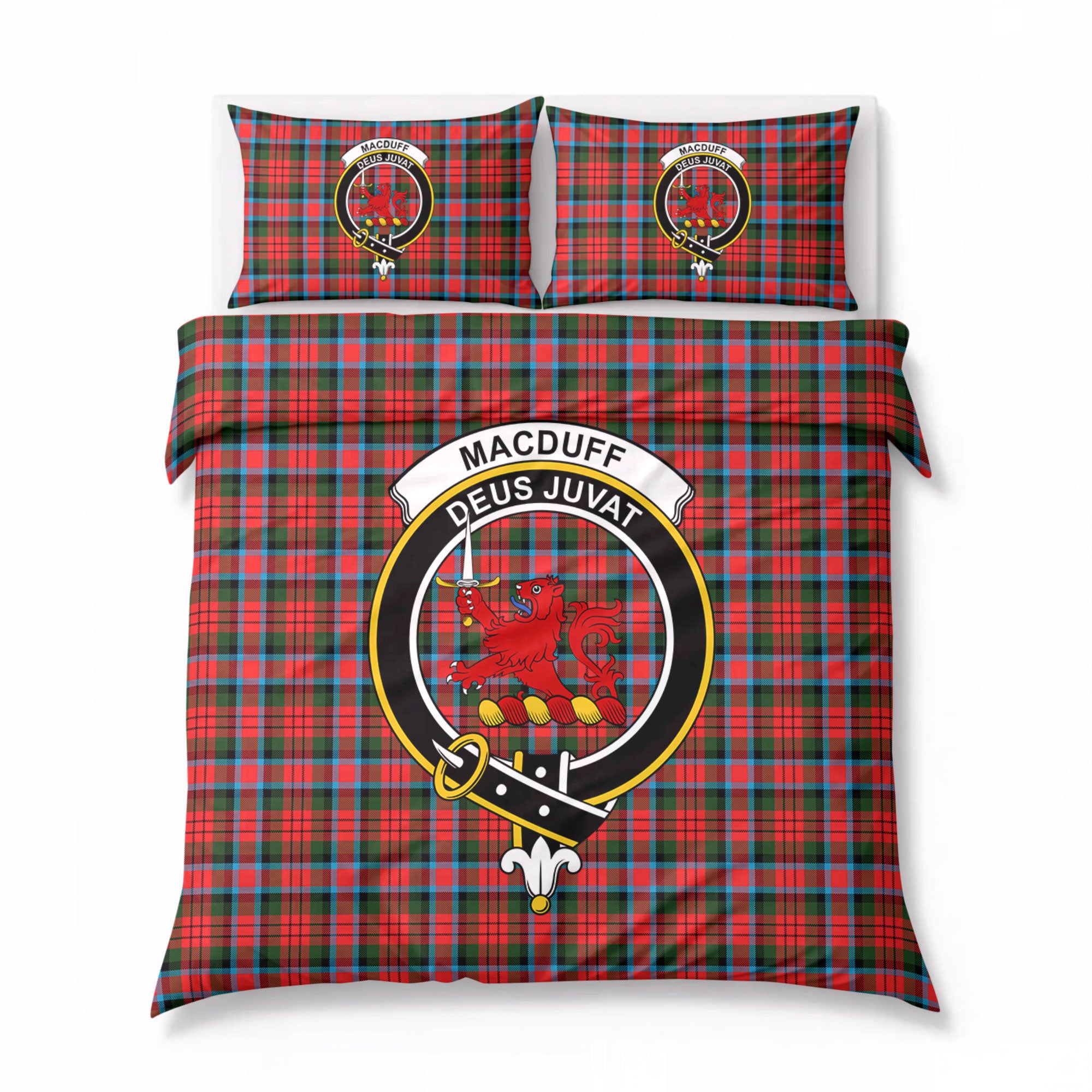 MacDuff Modern Tartan Crest Bedding Set