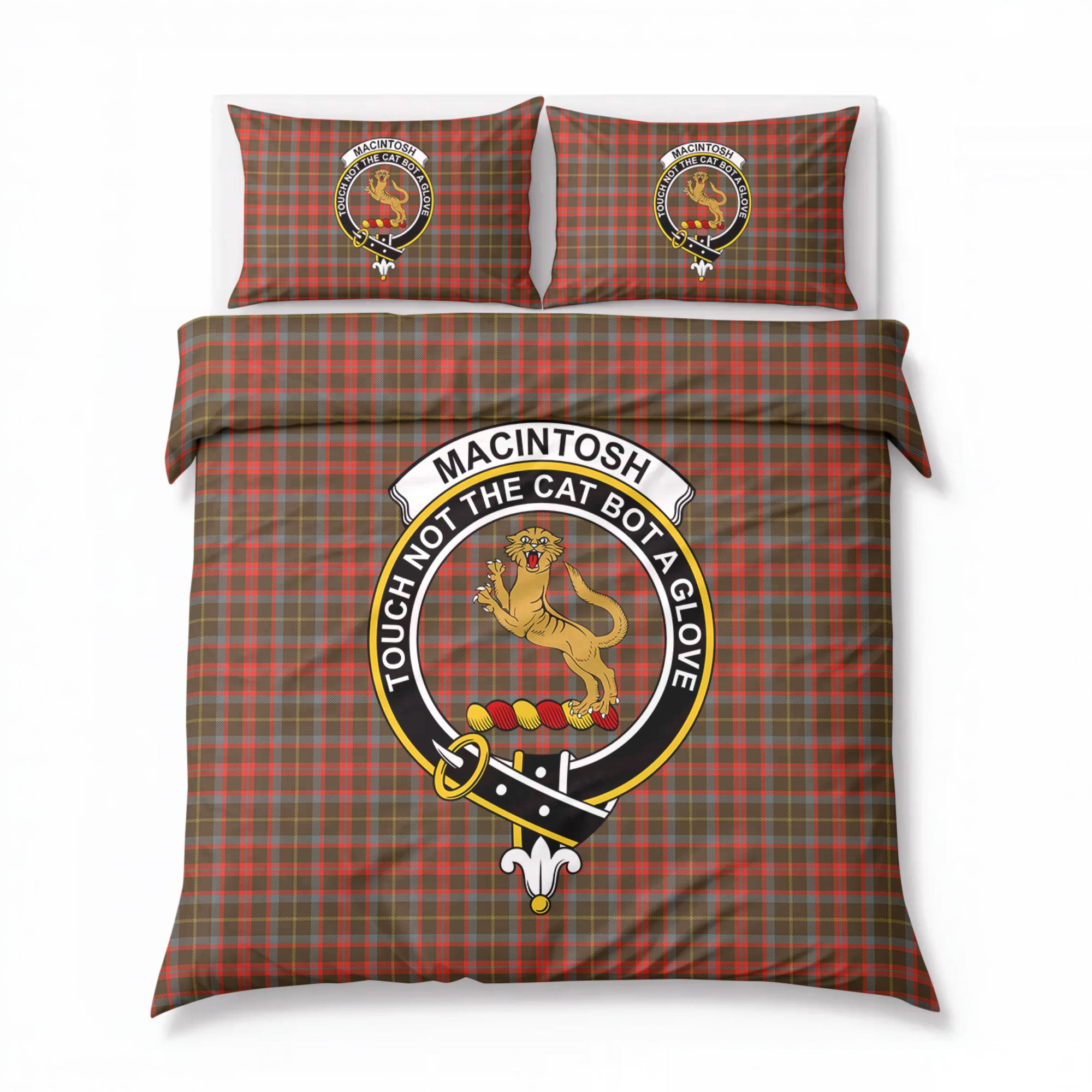 MacIntosh Hunting Weathered Tartan Crest Bedding Set