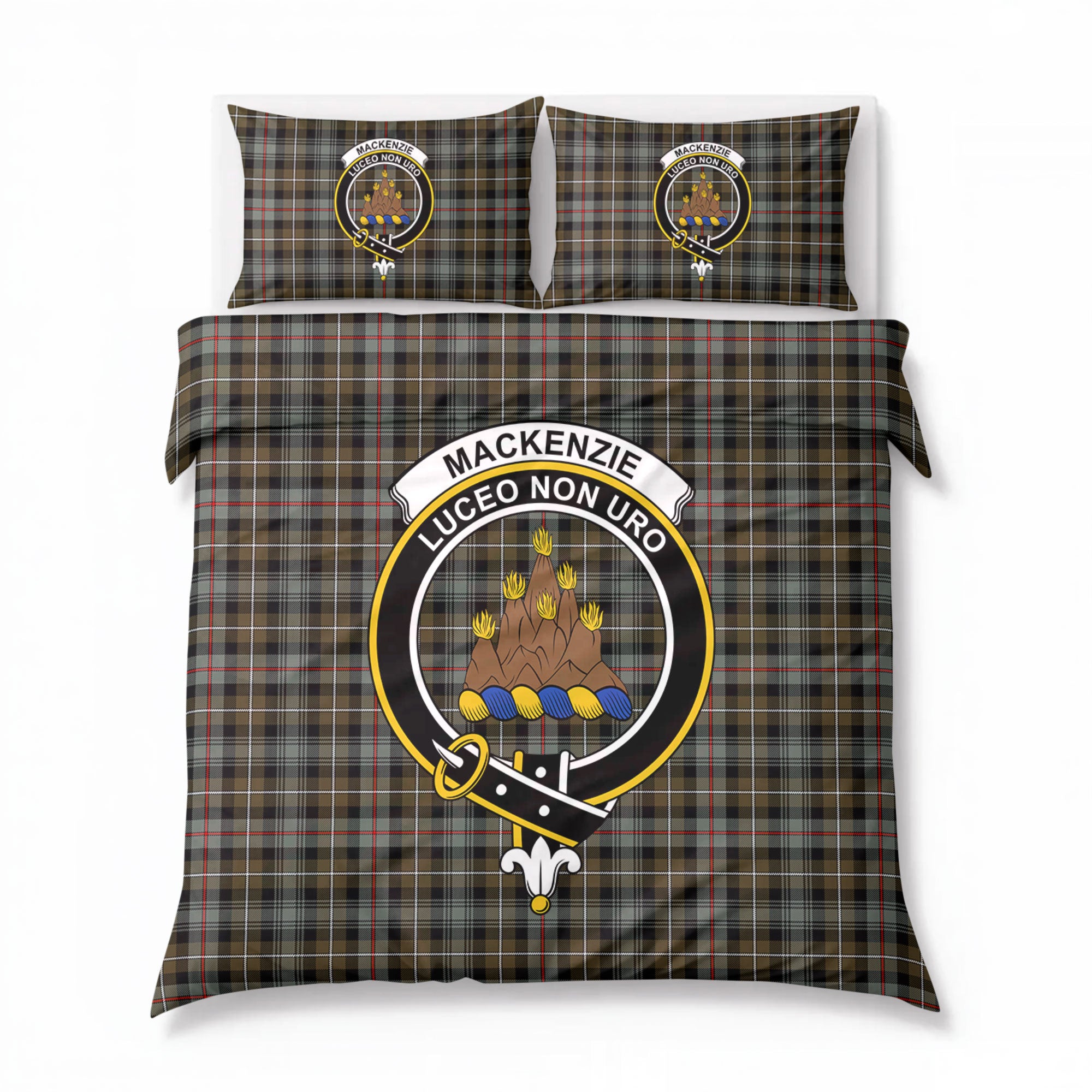 MacKenzie Weathered Tartan Crest Bedding Set