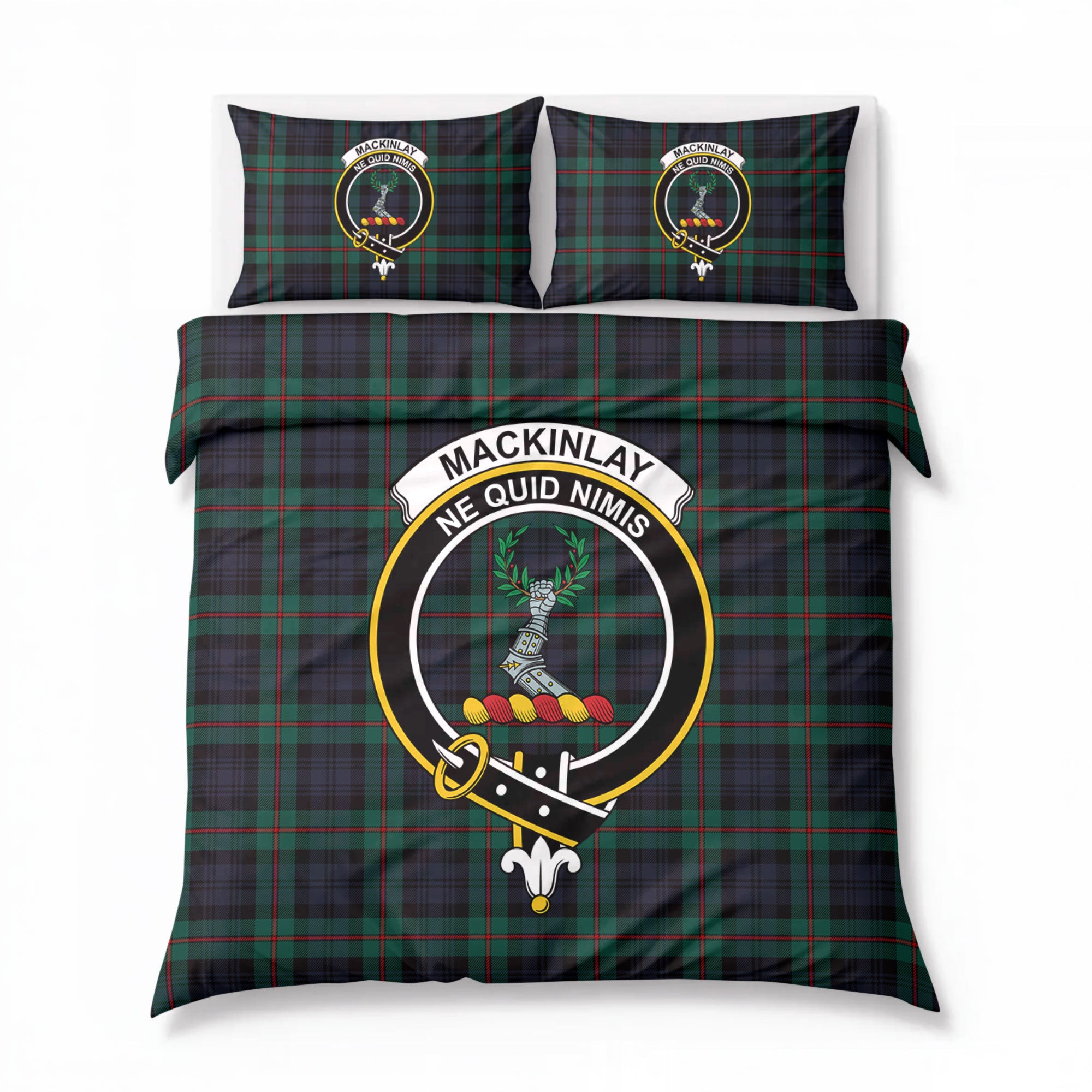 MacKinlay Modern Tartan Crest Bedding Set