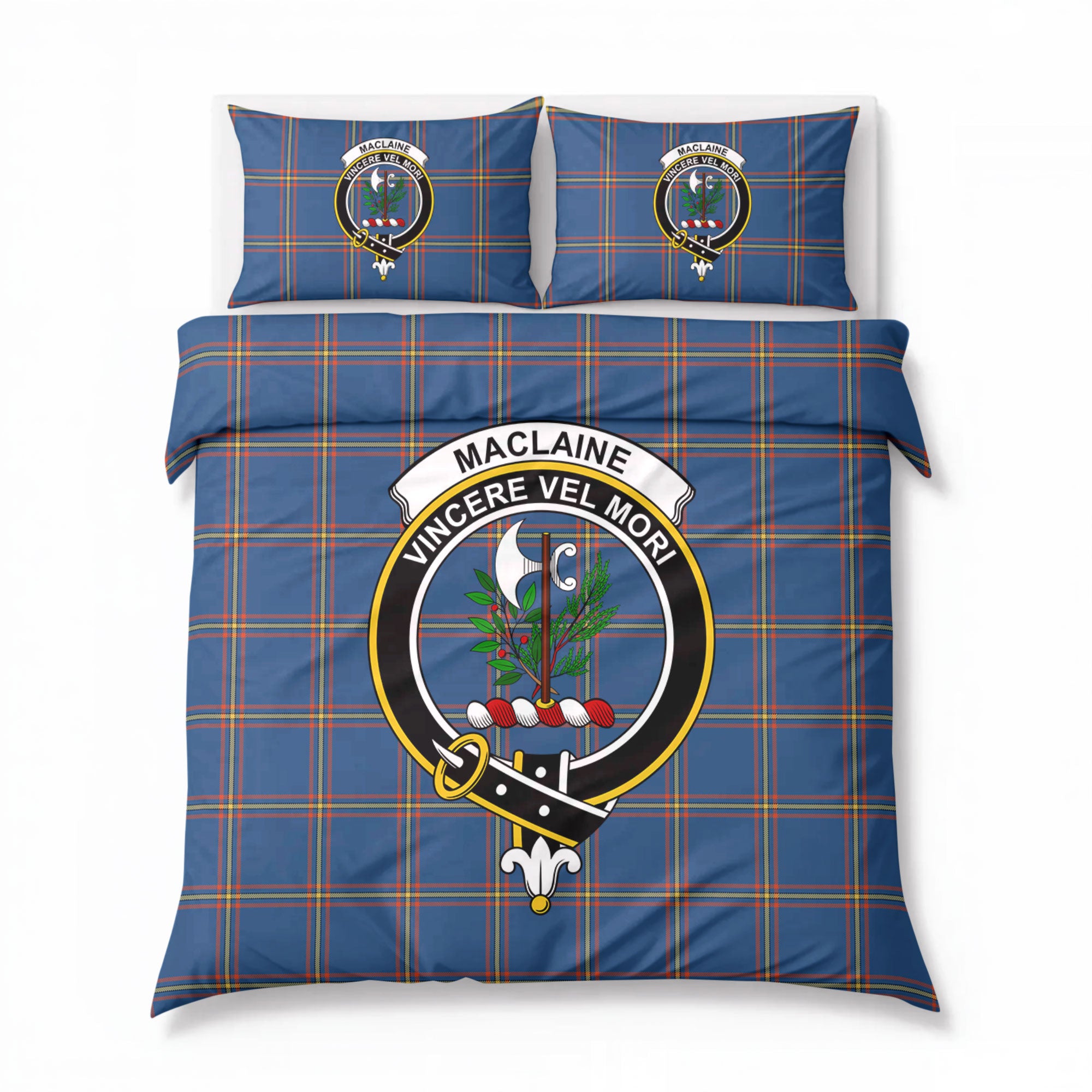 MacLaine of Loch Buie Hunting Ancient Tartan Crest Bedding Set