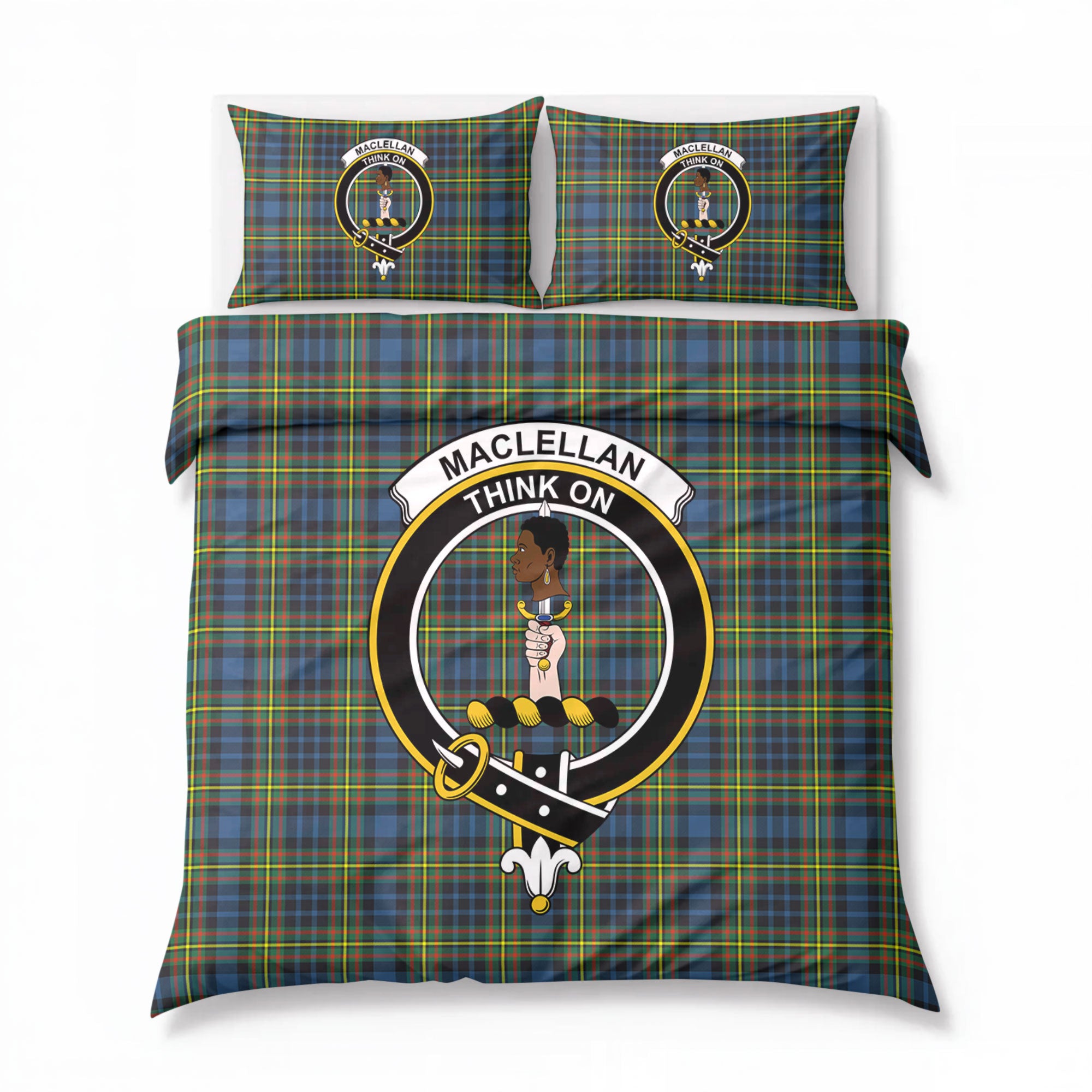 MacLellan Ancient Tartan Crest Bedding Set