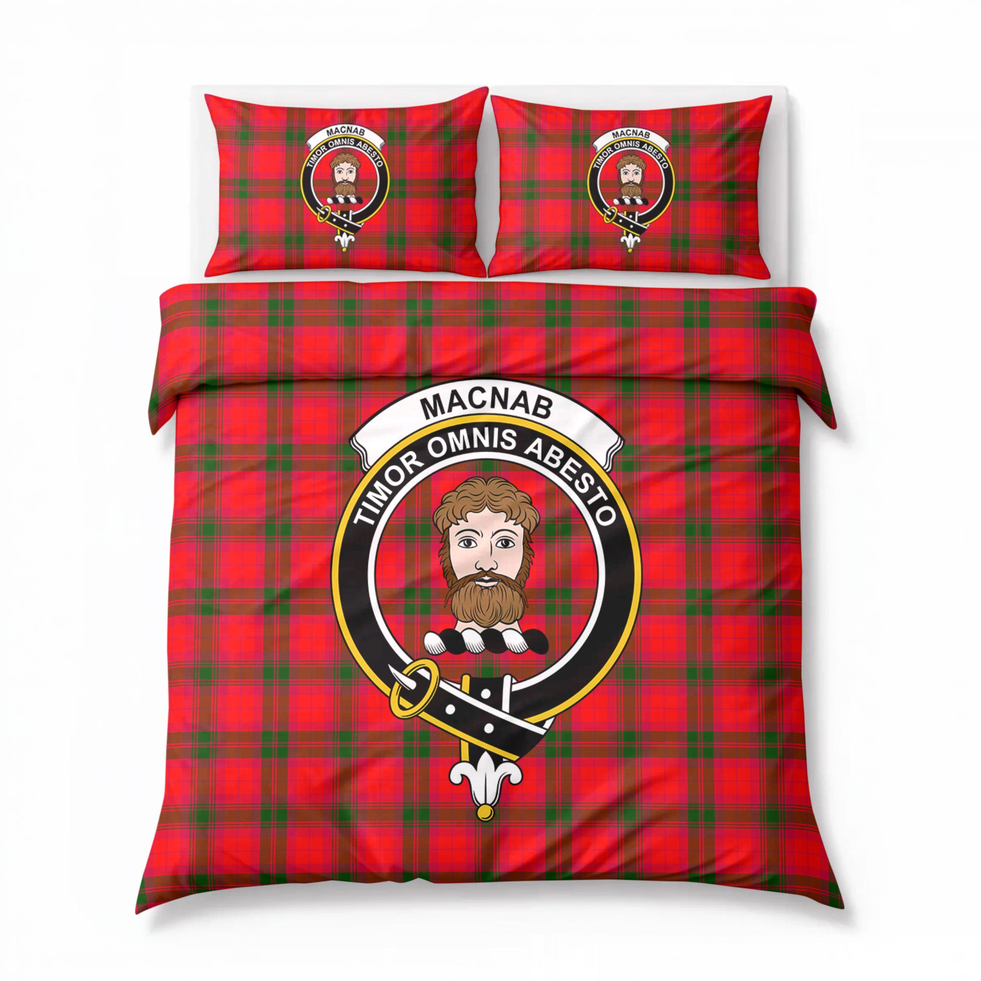 MacNab Modern Tartan Crest Bedding Set