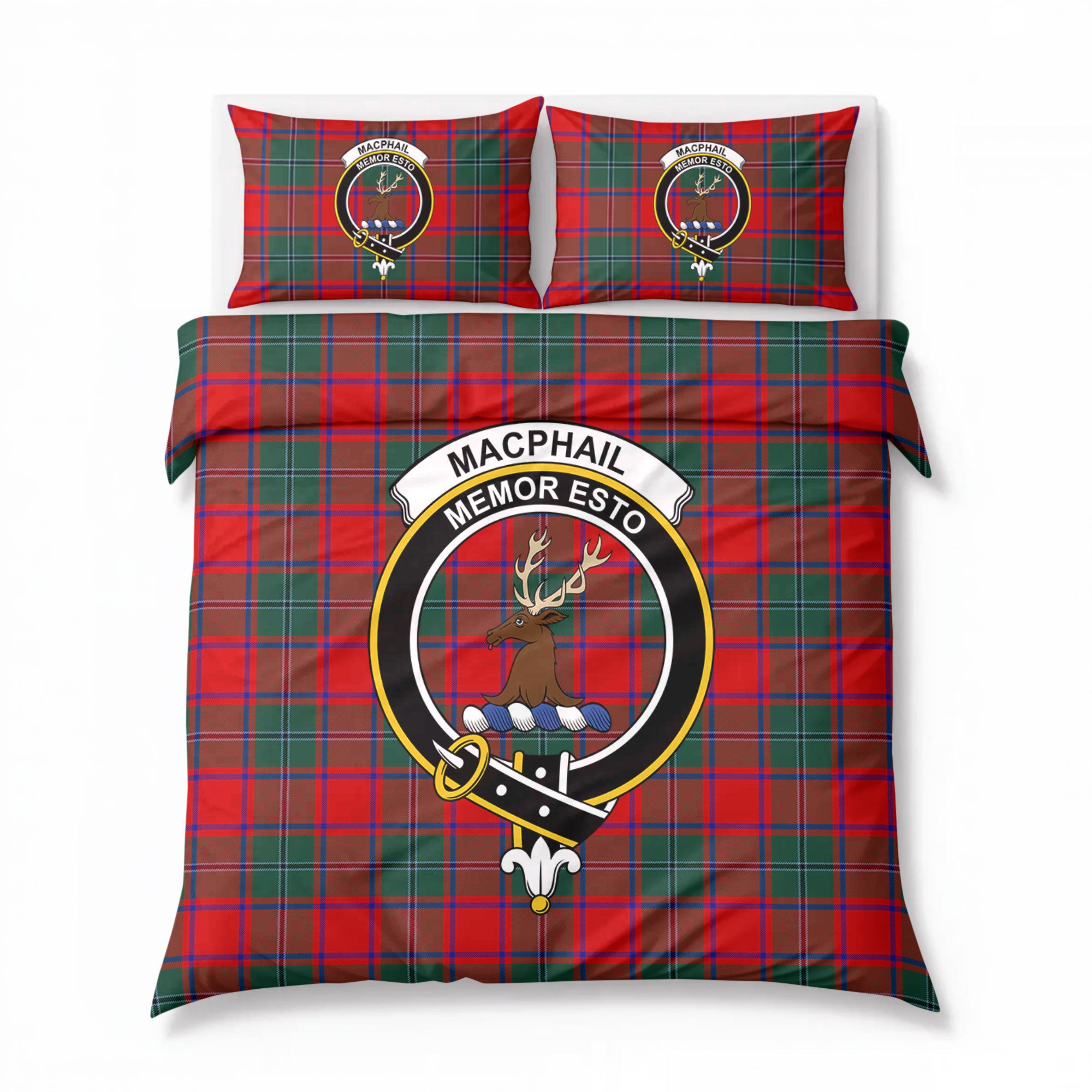 MacPhail Clan Tartan Crest Bedding Set