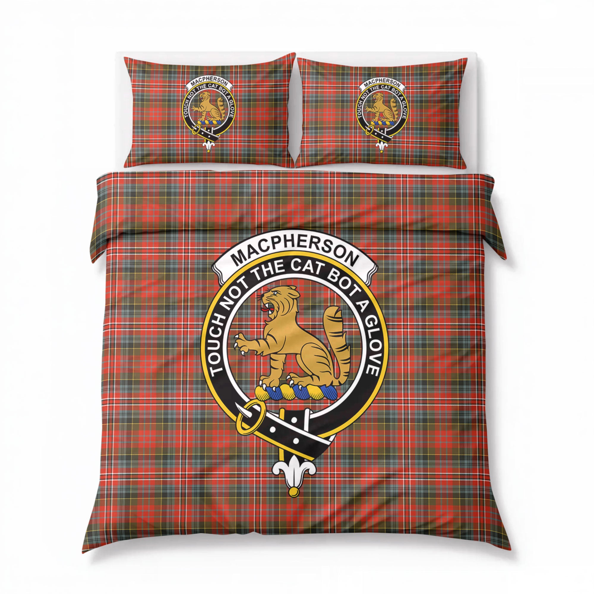 MacPherson Weathered Tartan Crest Bedding Set