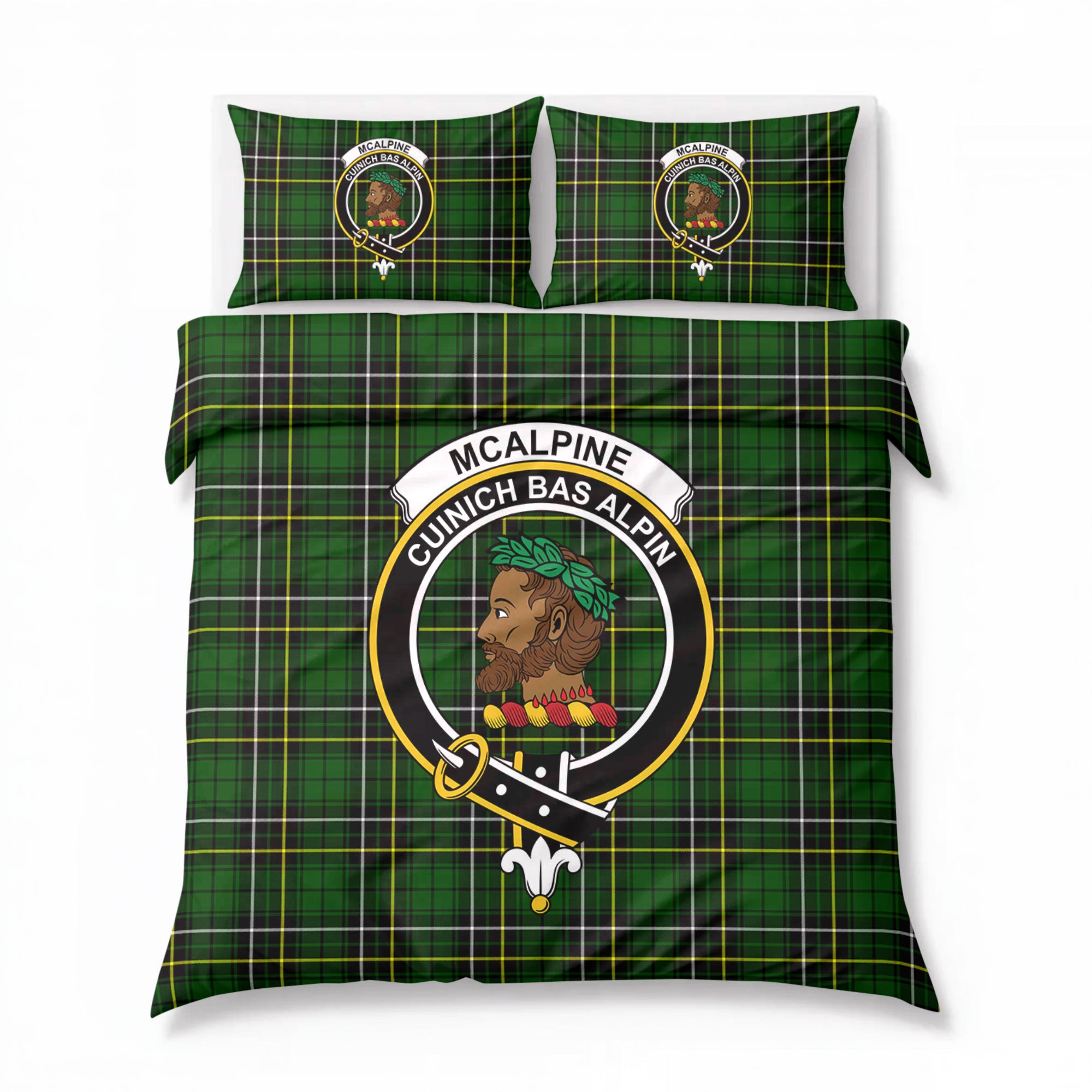 McAlpine Modern Tartan Crest Bedding Set