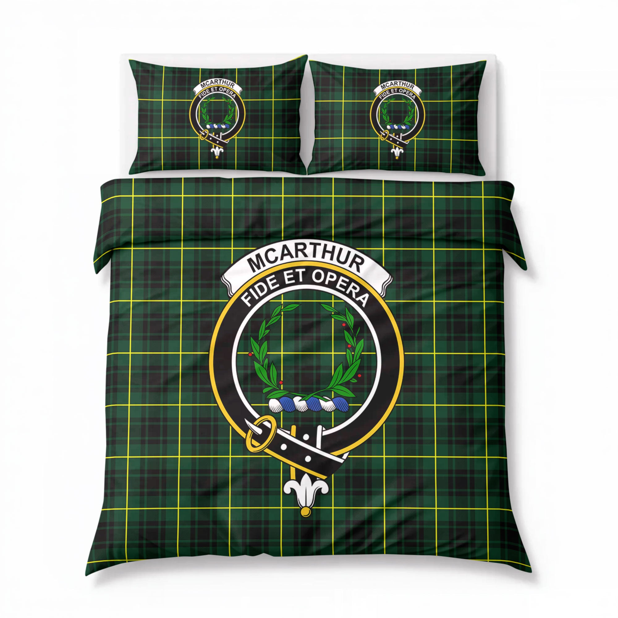 McArthur Modern Tartan Crest Bedding Set