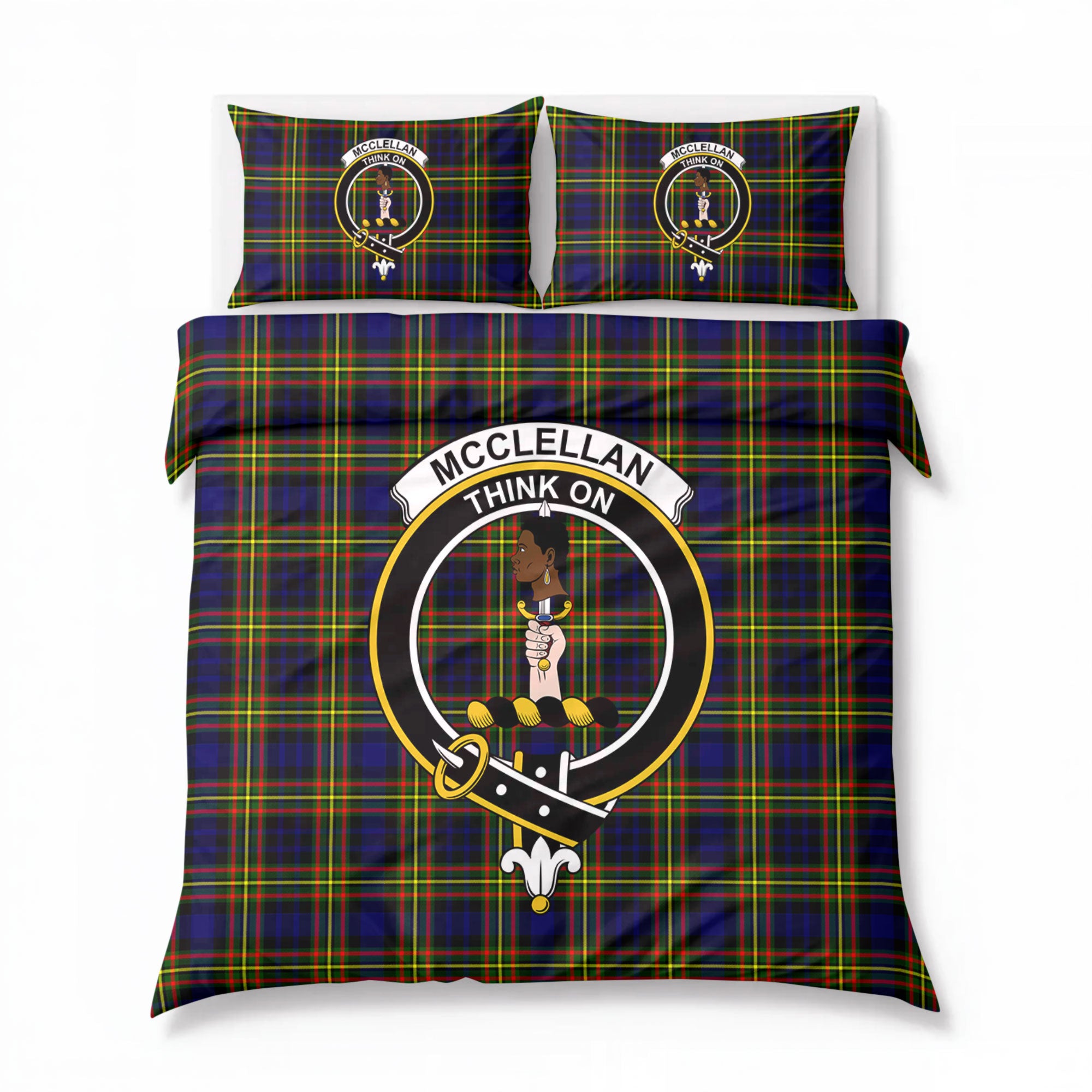 McClellan Modern Tartan Crest Bedding Set