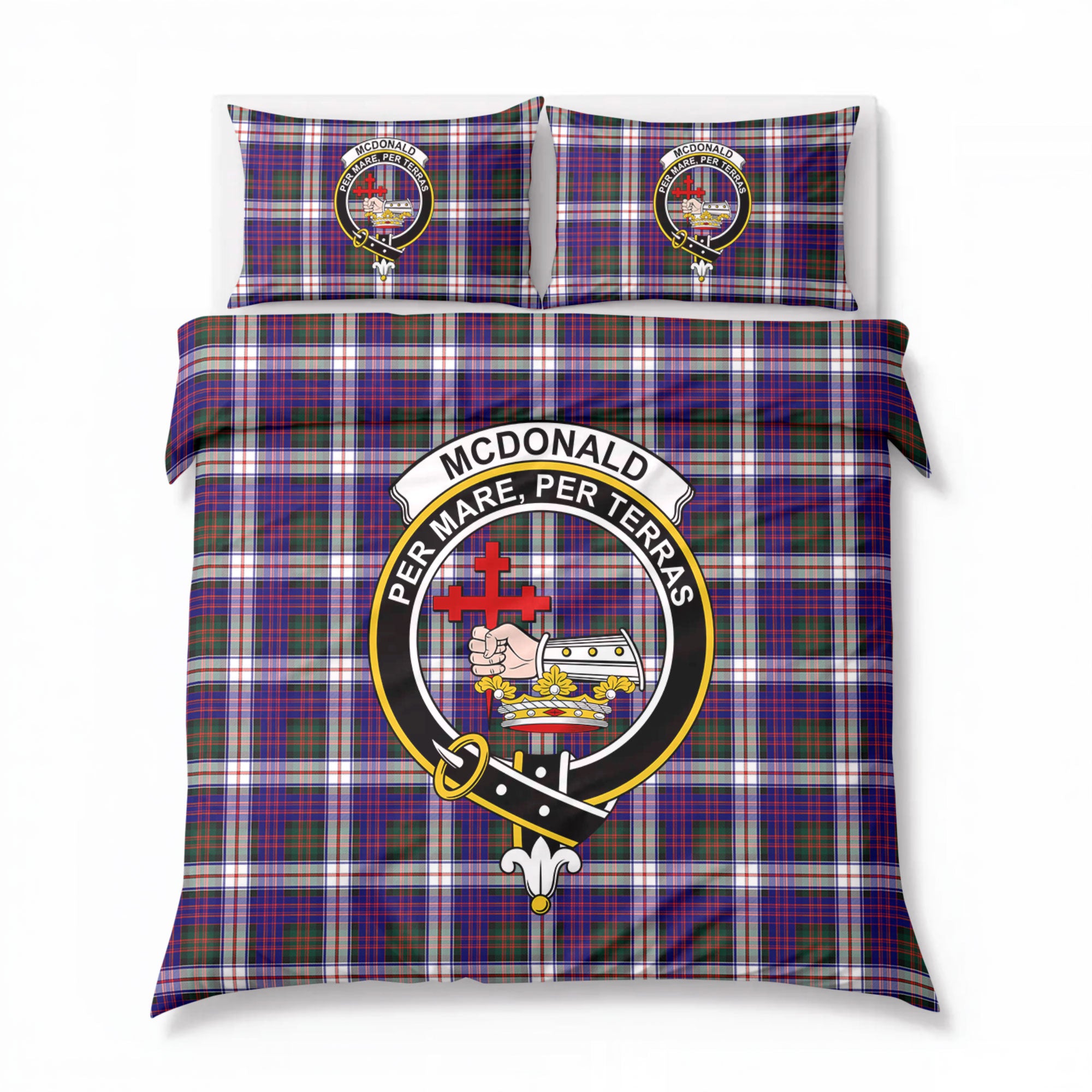 McDonald Dress Modern Tartan Crest Bedding Set
