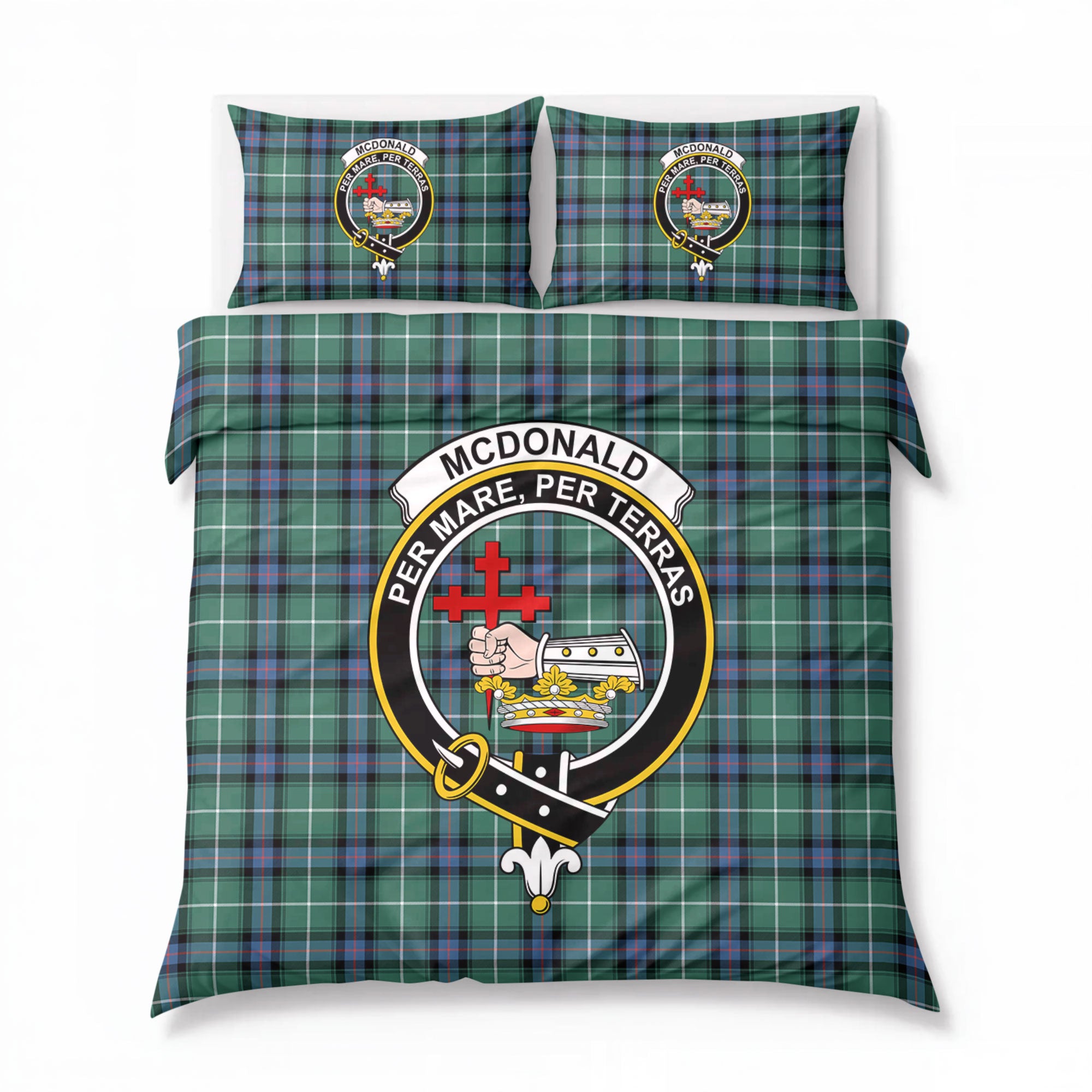 McDonald of the Isles Hunting Ancient Tartan Crest Bedding Set