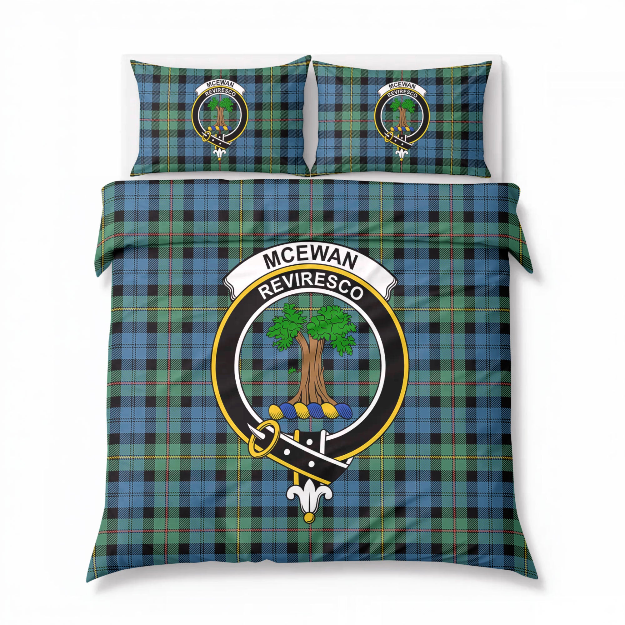 McEwan Ancient Tartan Crest Bedding Set