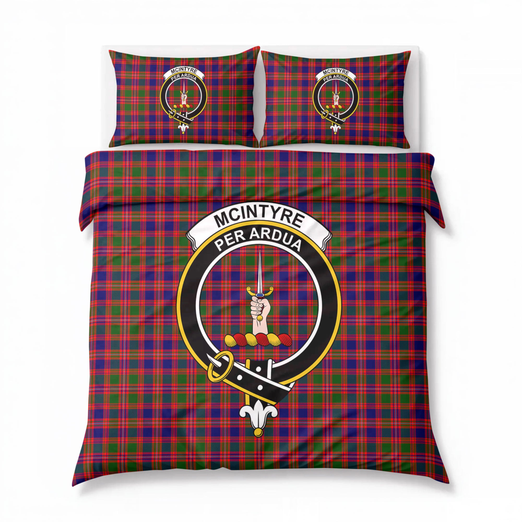 McIntyre Modern Tartan Crest Bedding Set