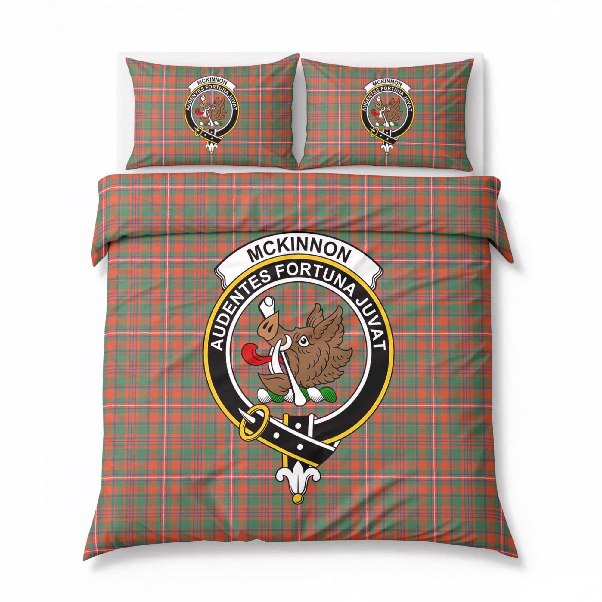 McKinnon Ancient Tartan Crest Bedding Set