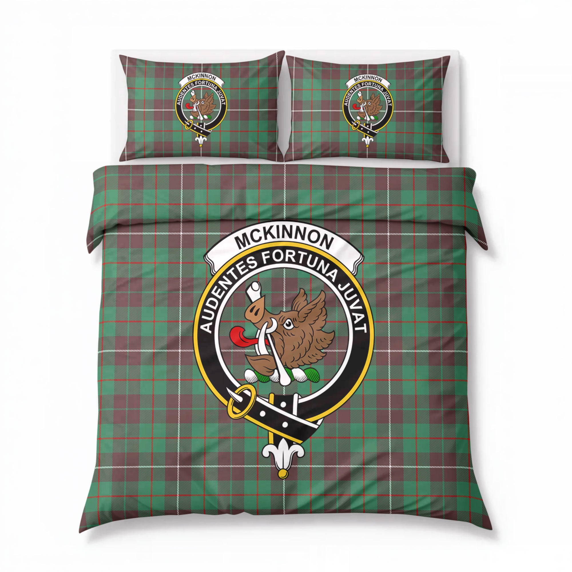 McKinnon Hunting Ancient Tartan Crest Bedding Set