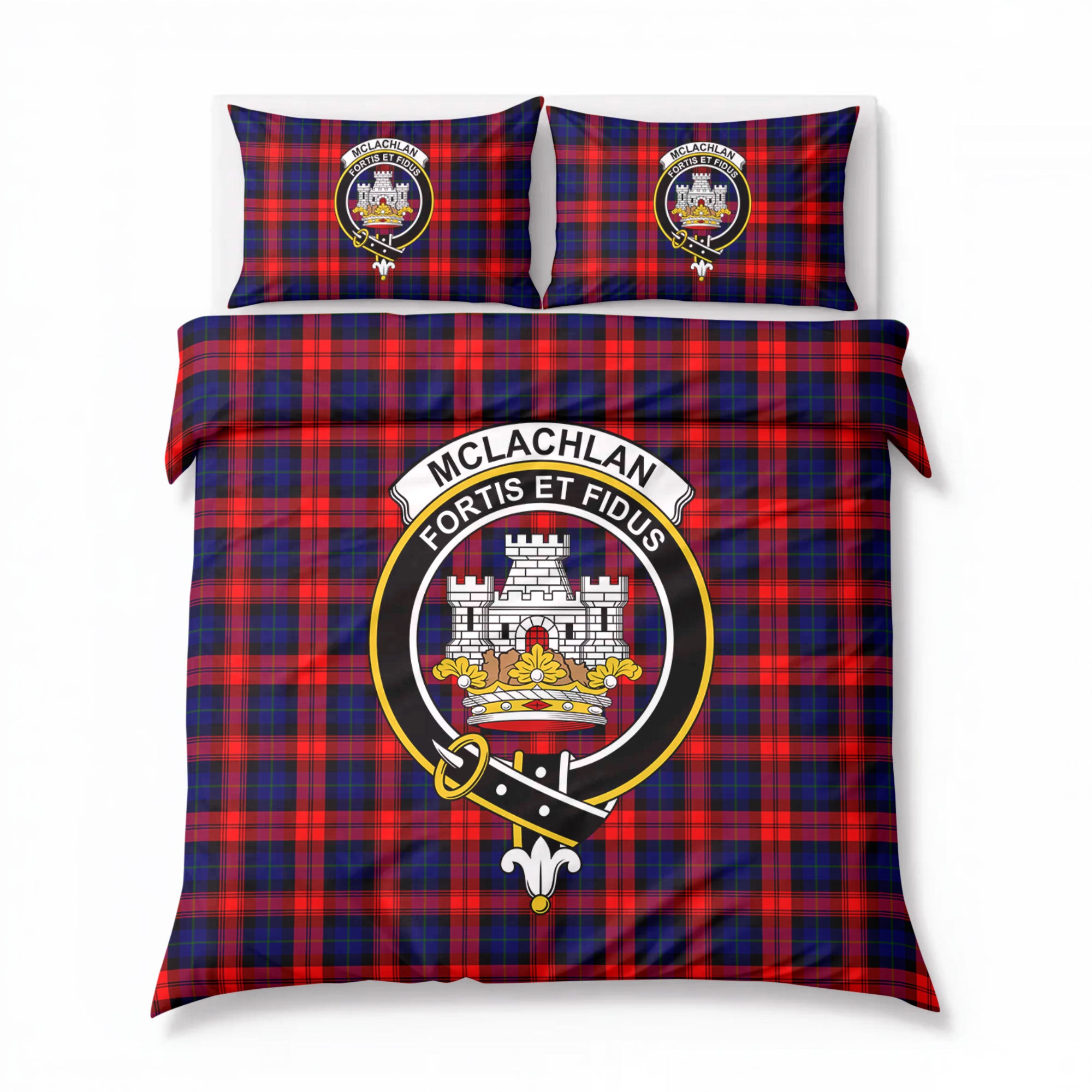 McLachlan Modern Tartan Crest Bedding Set