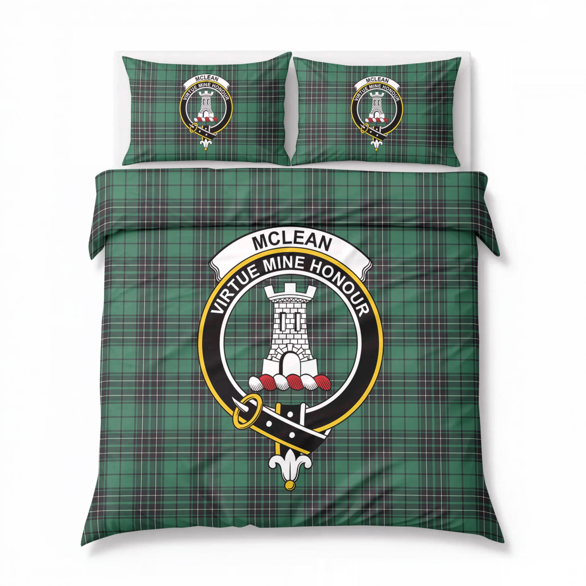 McLean Hunting Ancient Tartan Crest Bedding Set