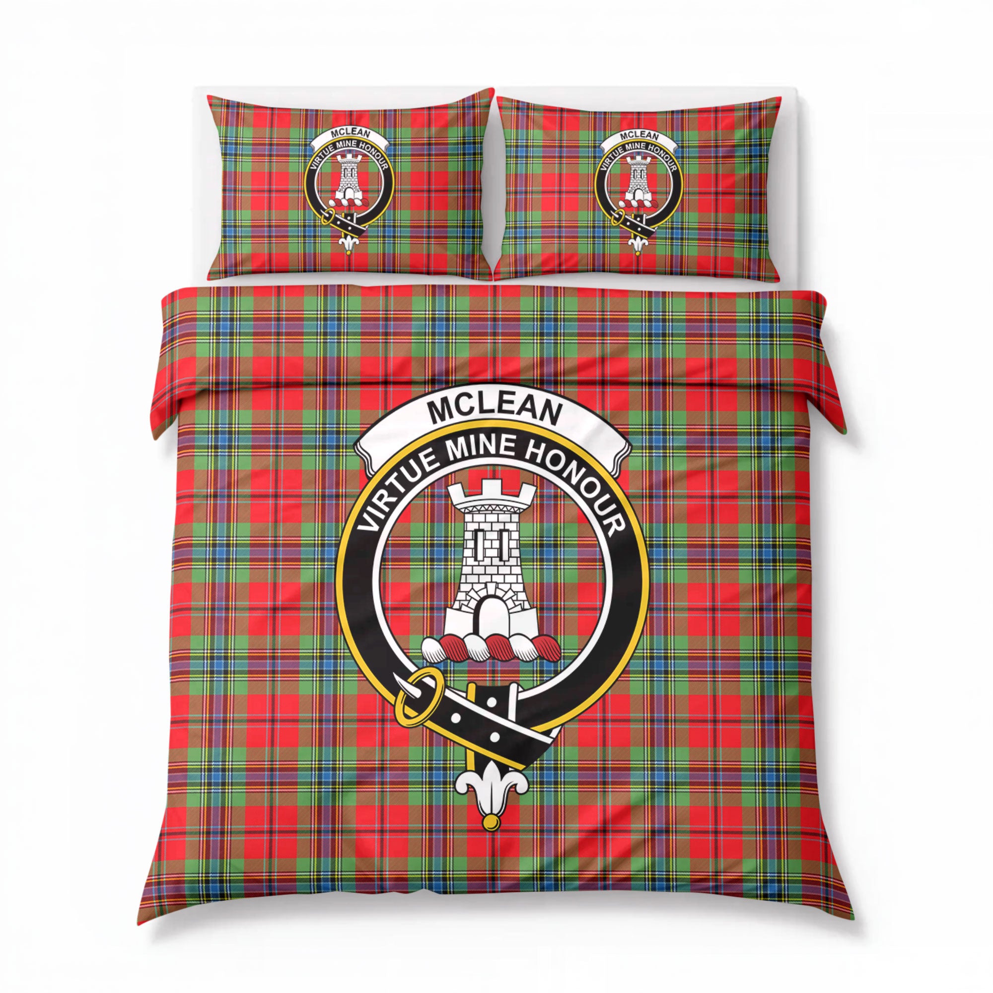 McLean of Duart Modern Tartan Crest Bedding Set