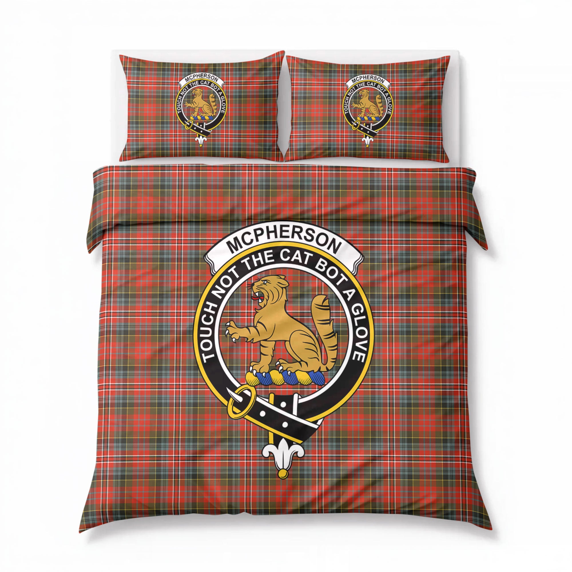 McPherson Weathered Tartan Crest Bedding Set