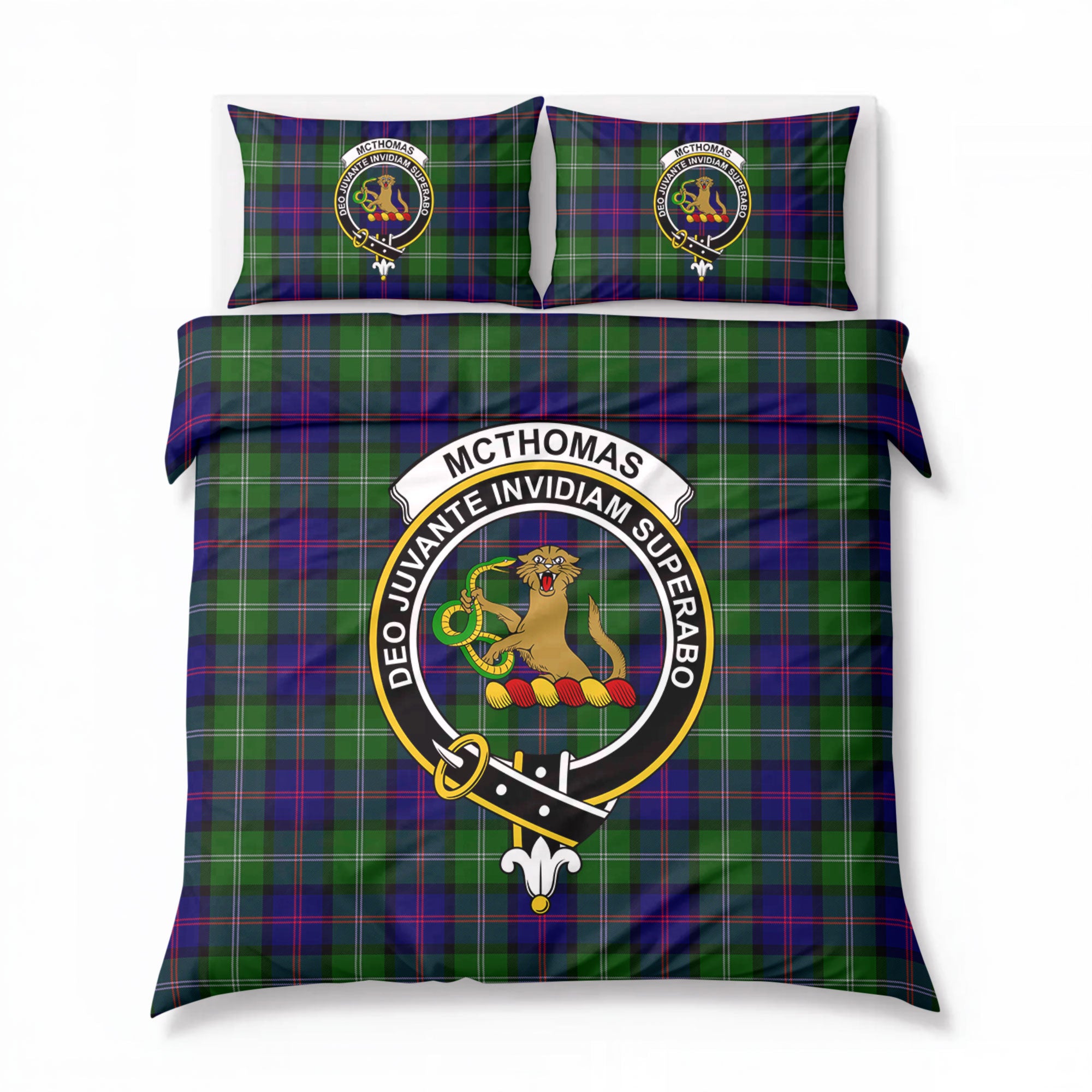 McThomas Modern Tartan Crest Bedding Set